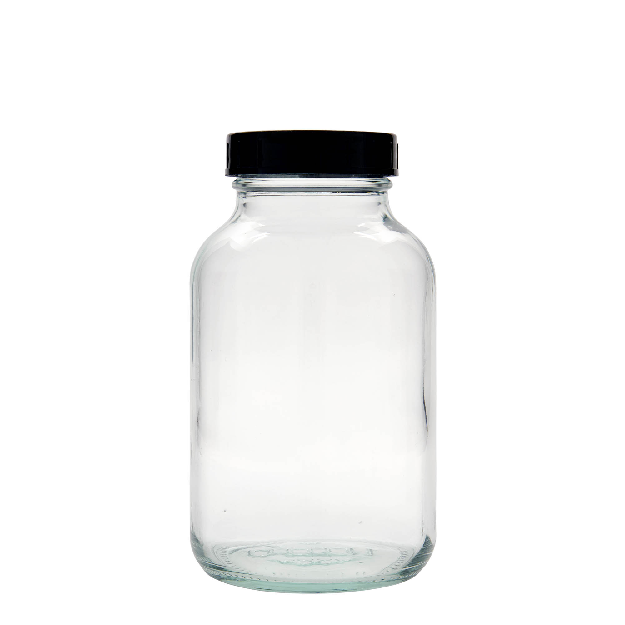 1.000 ml plata kakla stikla burka, atvere: DIN 68
