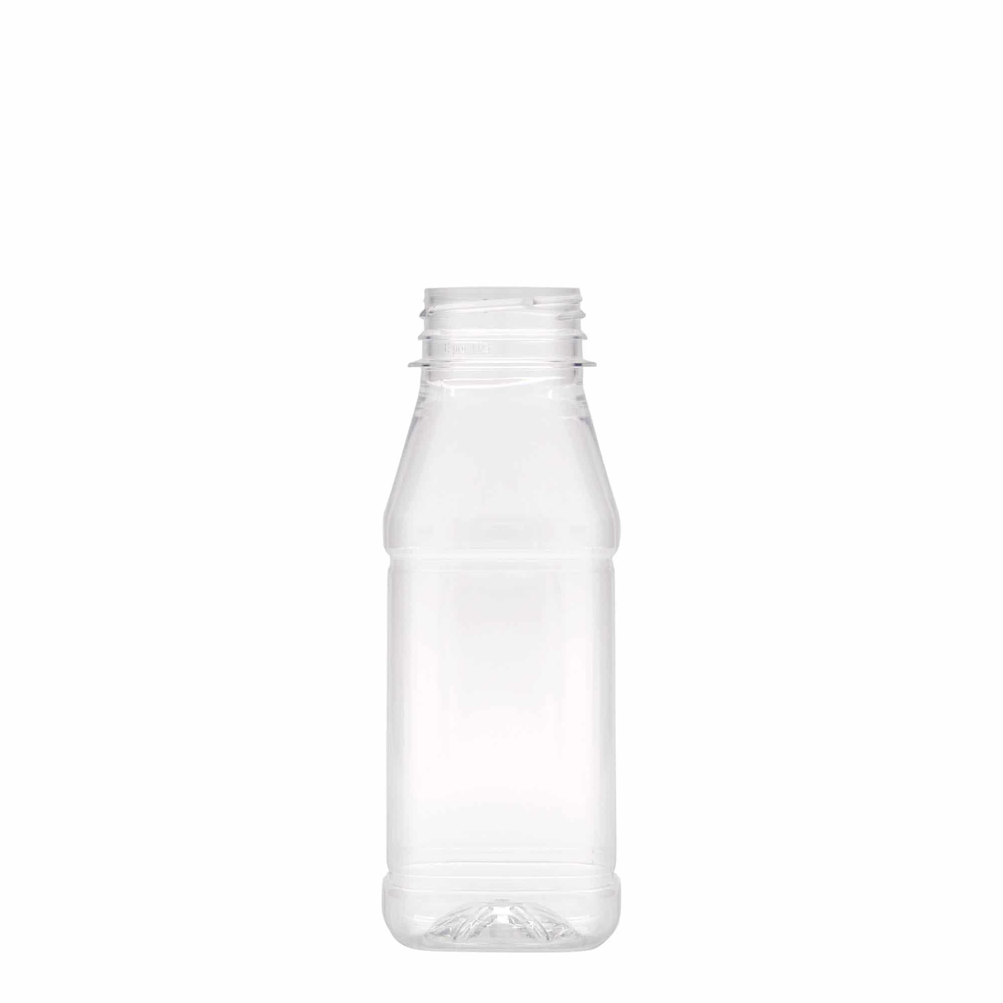 250 ml PET pudele 'Milk and Juice Carré', kvadrātiska, plastmasas, aizdare: 38 mm 250 ml PET pudele 'Milk and Juice Carré', kvadrātiska, plastmasas, aizdare: 38 mm
