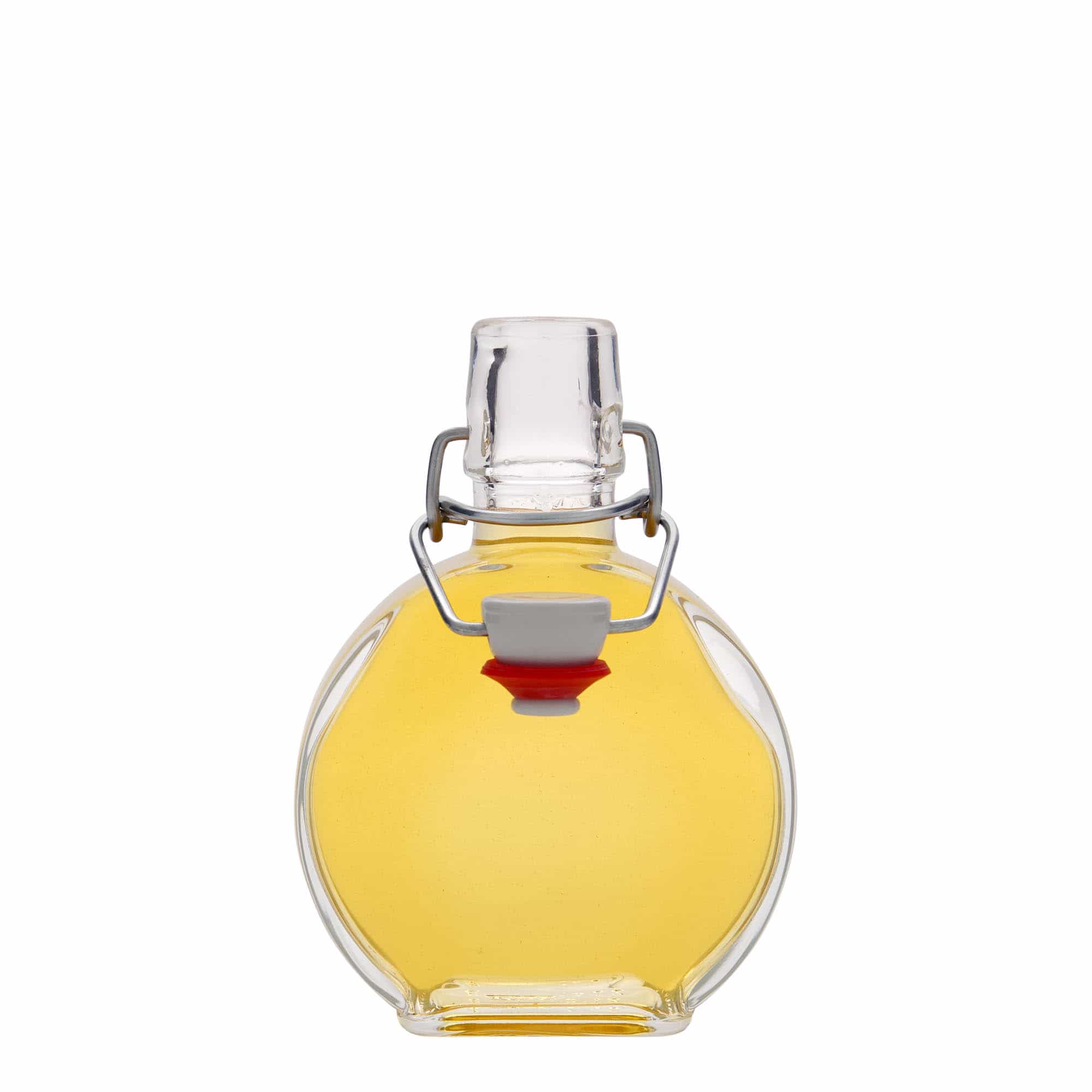 200 ml stikla pudele 'Sensatione', taisnstūra, aizdare: korķis ar skavu