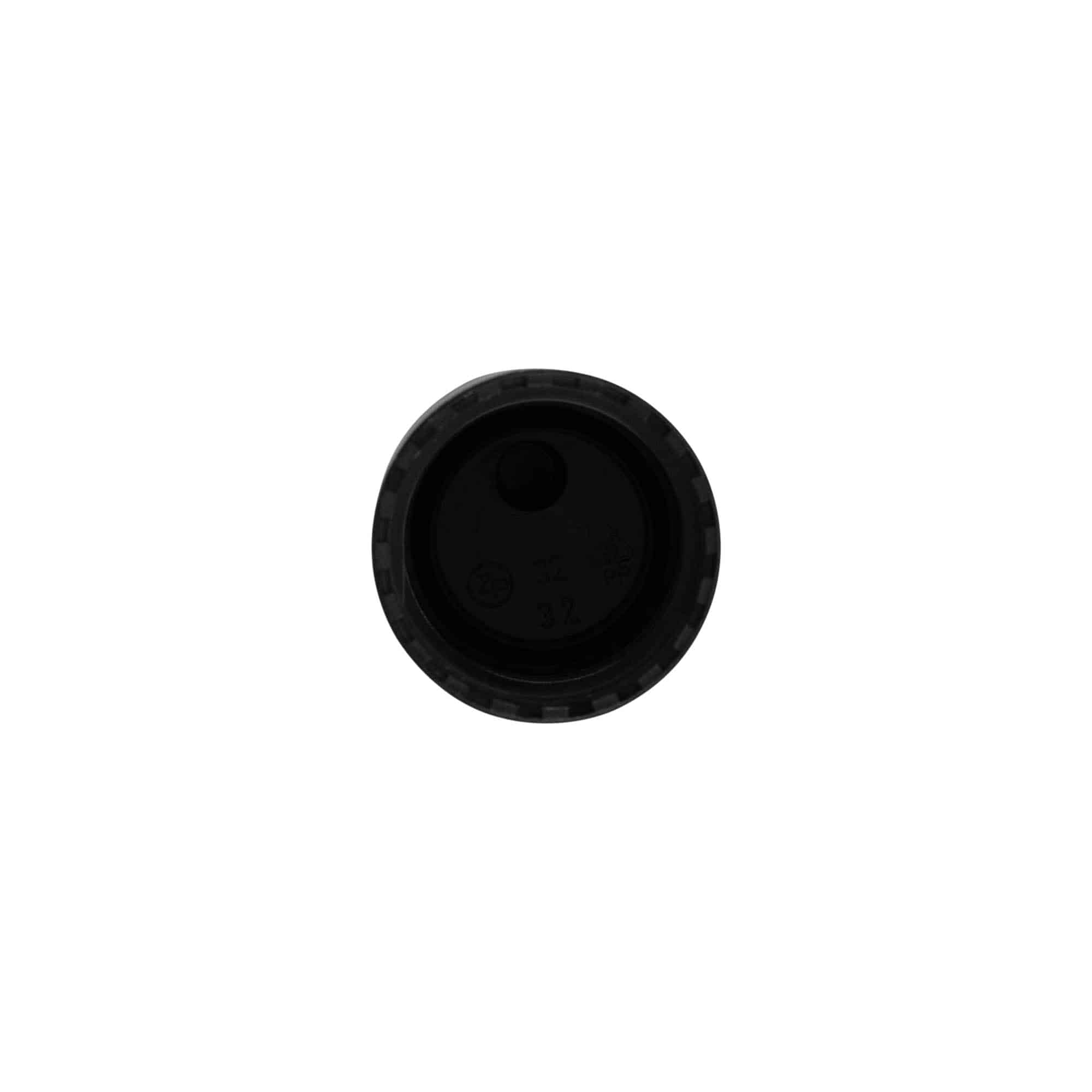 Skrūvējams vāciņš Disc Top, PP plastmasas, melns, aizdarei: 24/410