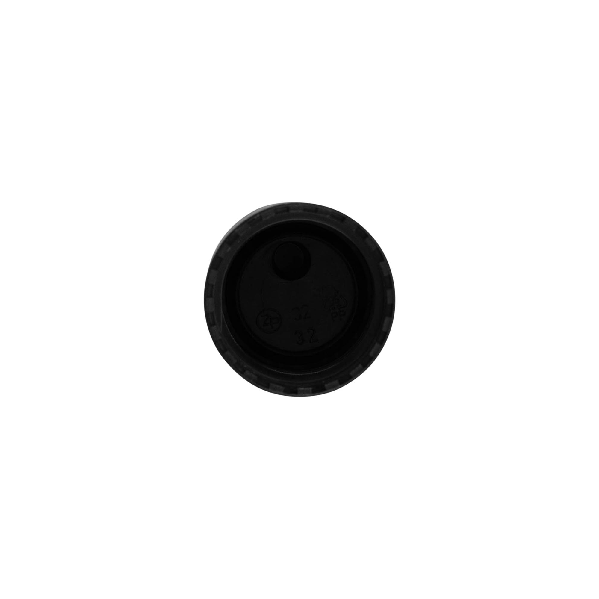 Skrūvējams vāciņš Disc Top, PP plastmasa, melns, priekš atveres: 24/410
