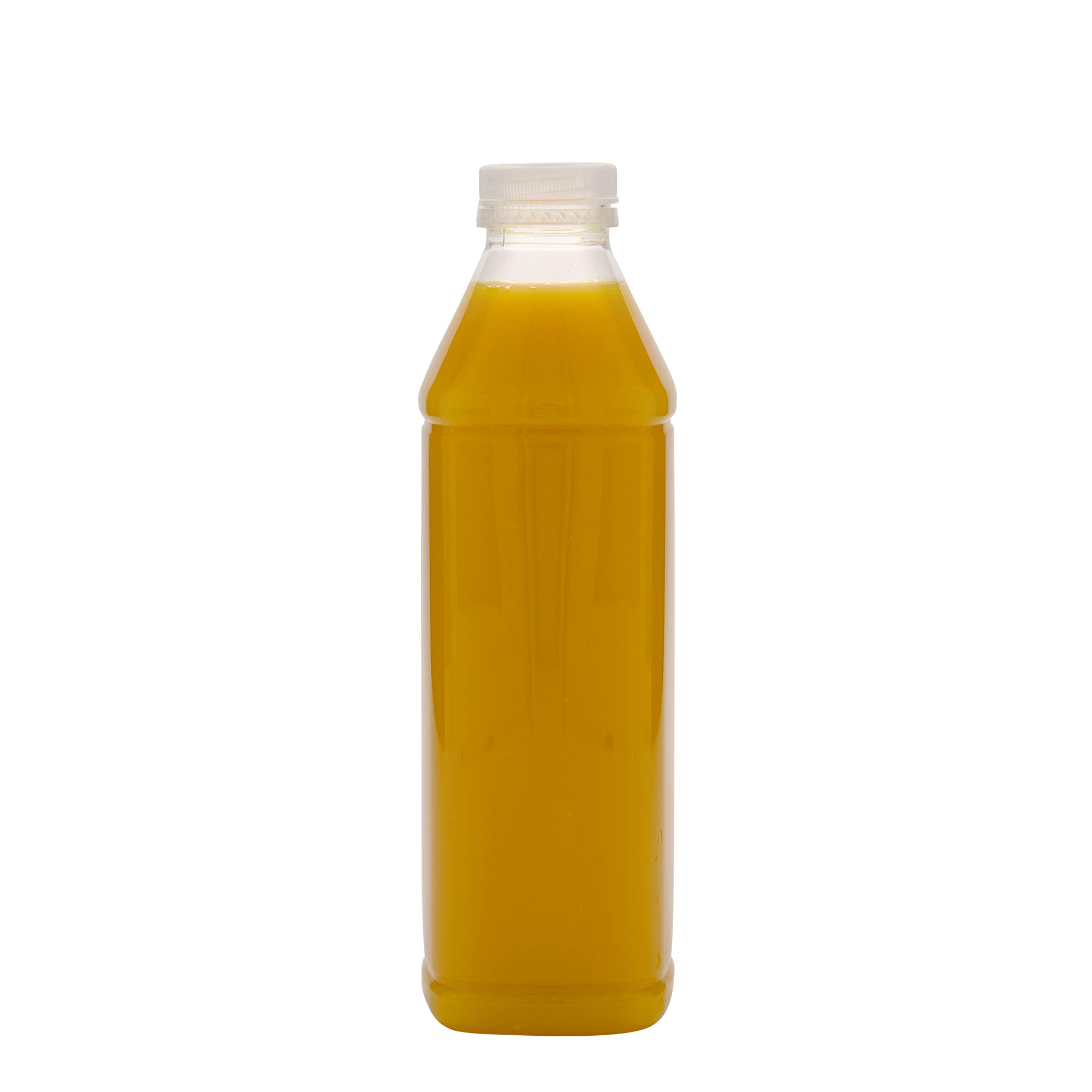 1.000 ml PET pudele 'Milk and Juice Carré', kvadrātiska, plastmasa, atvere: 38 mm