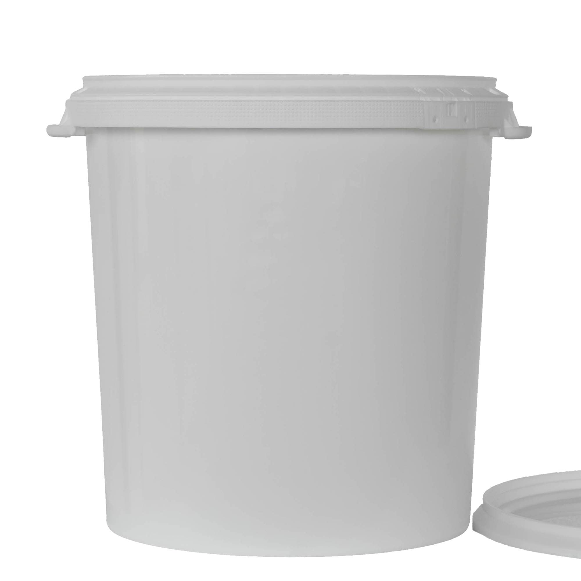 30 l spainis, PP plastmasa, balts