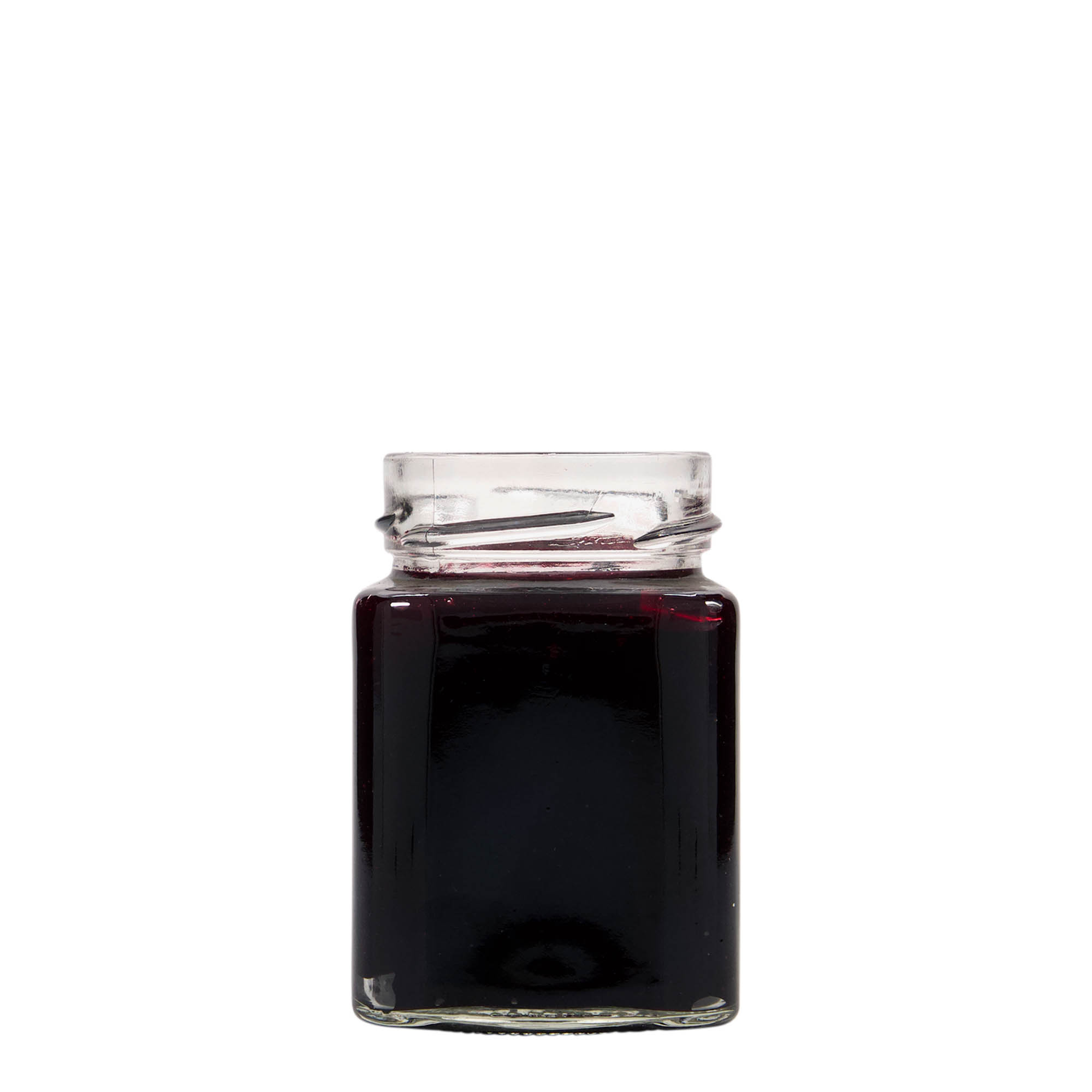 212 ml kvadrātveida stikla burka 'Funny', atvere: Deep-Twist-Off (DTO 58)