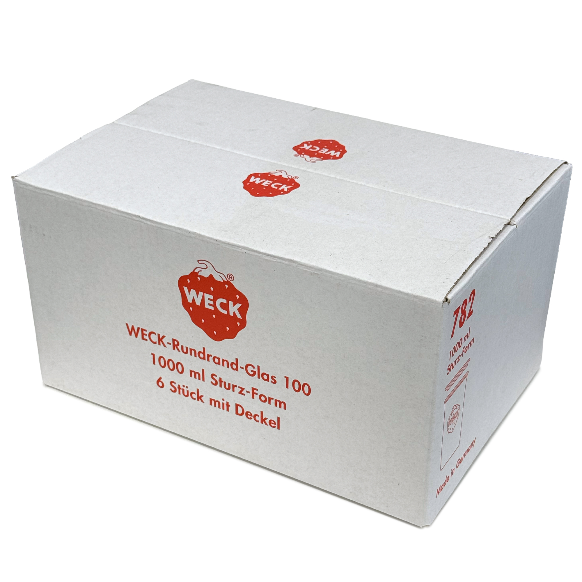 6x 1000 ml WECK krituma burka ar stikla vāciņu RR 100