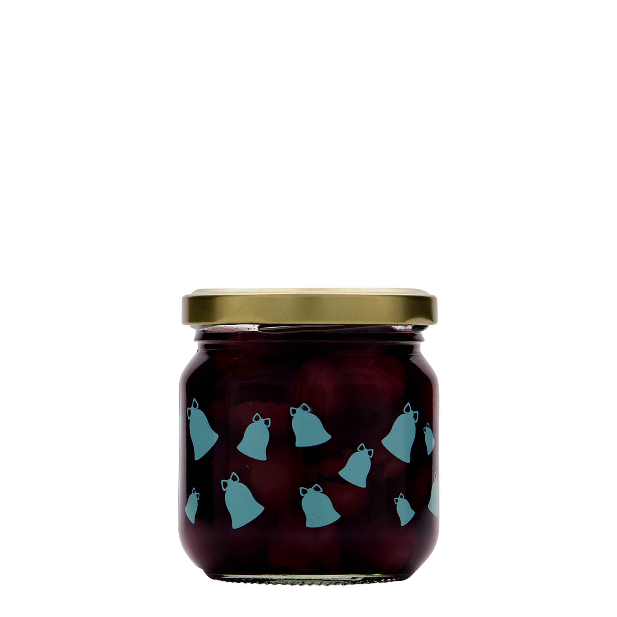 212 ml apaļš stikls, motīvs: zvaniņš, atvere: Twist-Off (TO 66)