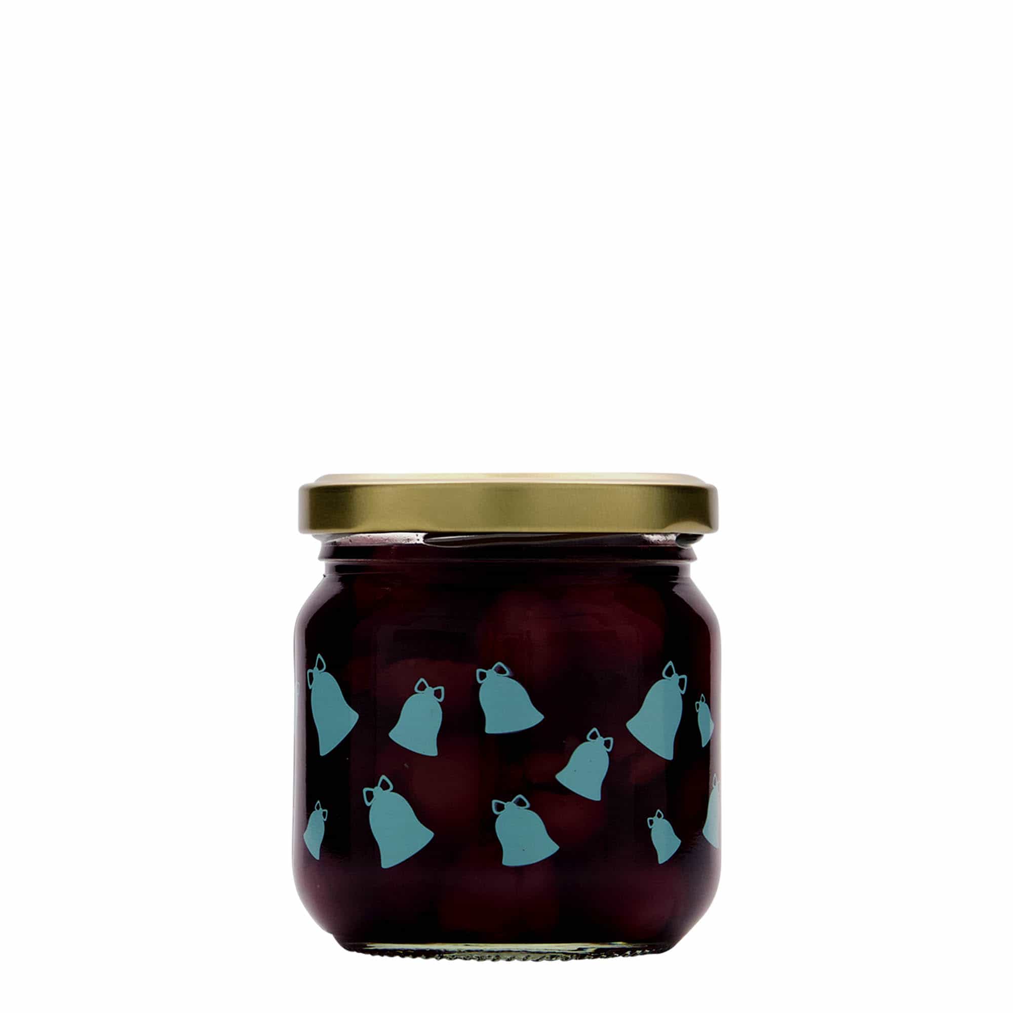 212 ml apaļš stikls, motīvs: zvaniņš, atvere: Twist-Off (TO 66)