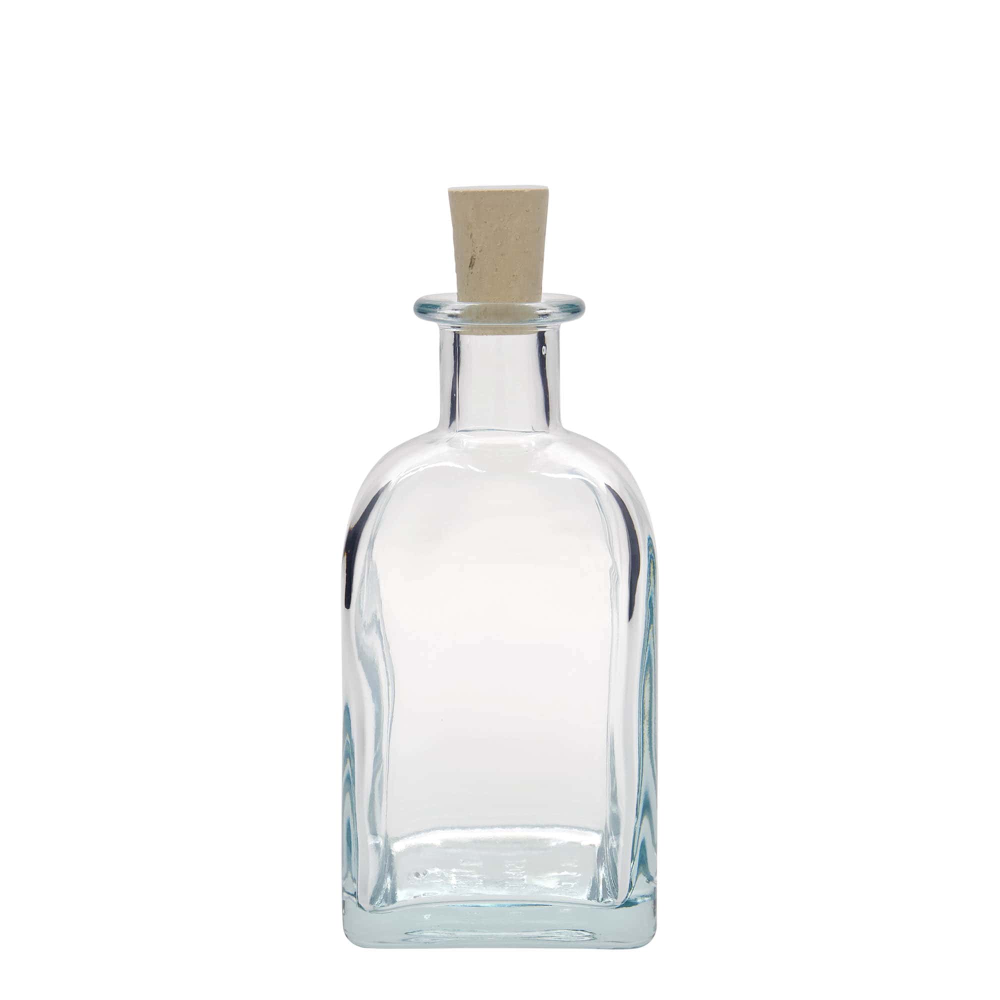 350 ml stikla pudele Apotheker Carré, kvadrātveida, atvere: korķis