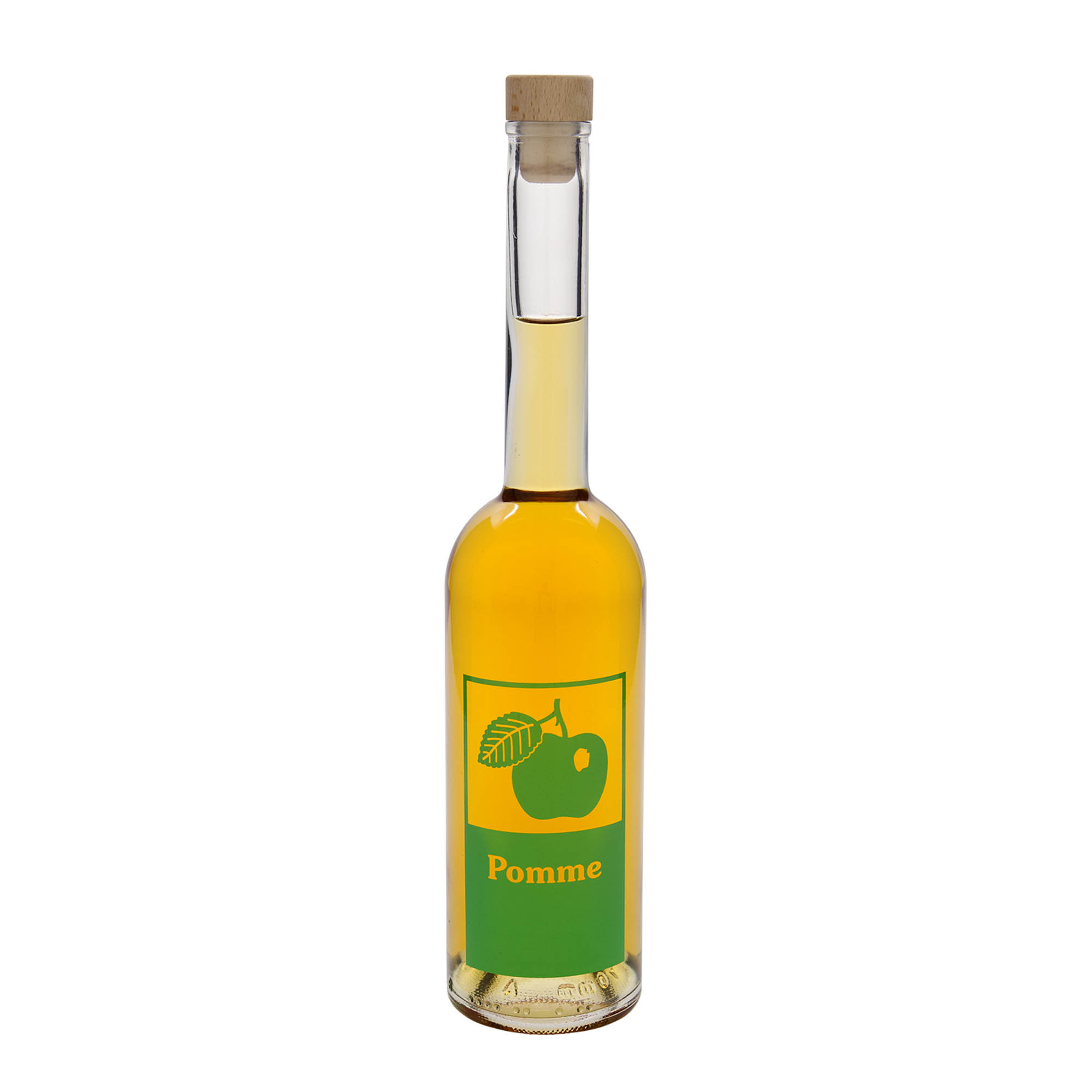 500 ml stikla pudele 'Opera', motīvs: ābols, atvere: korķis 500 ml stikla pudele 'Opera', motīvs: ābols, atvere: korķis