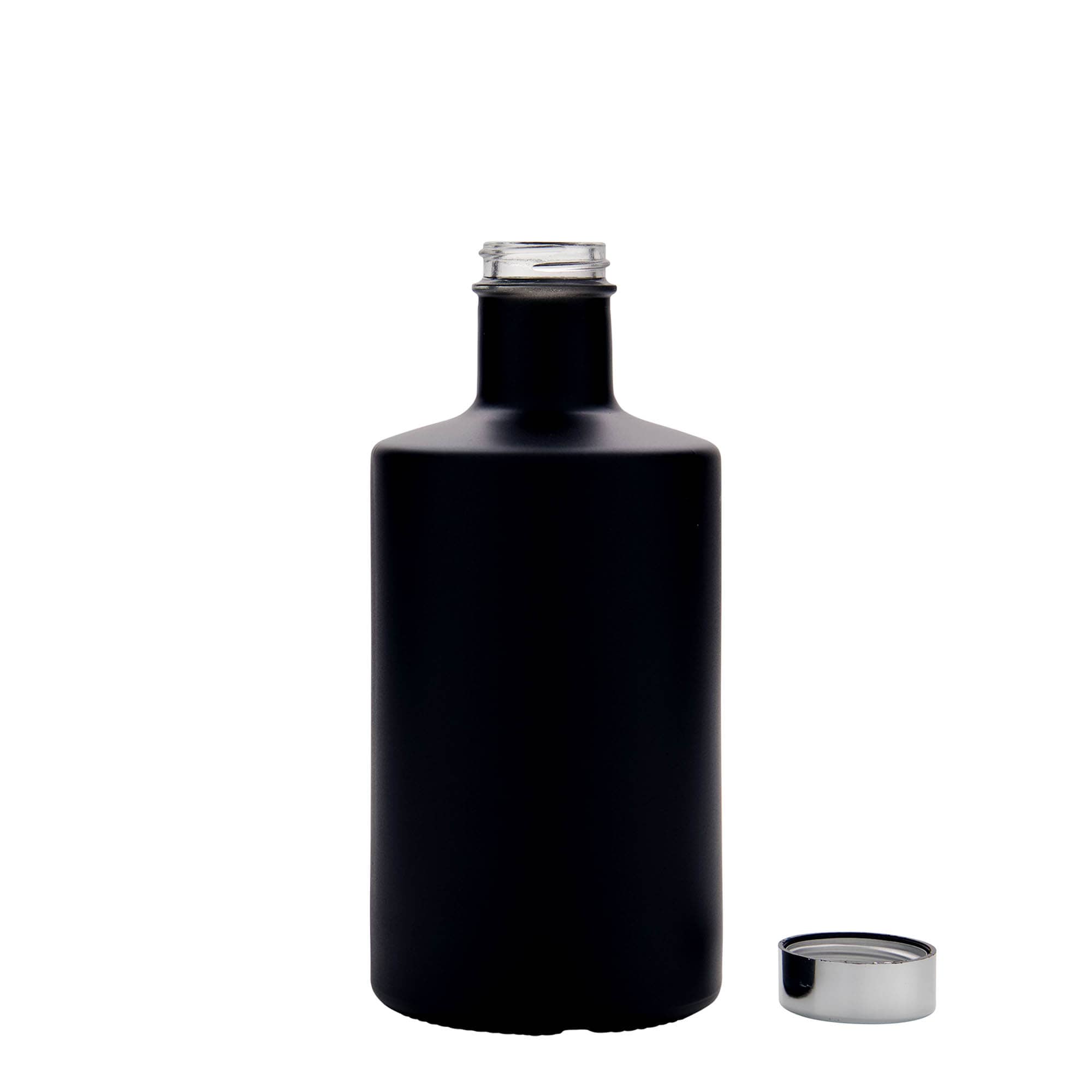 500 ml stikla pudele 'Caroline', melna, atvere: GPI 33