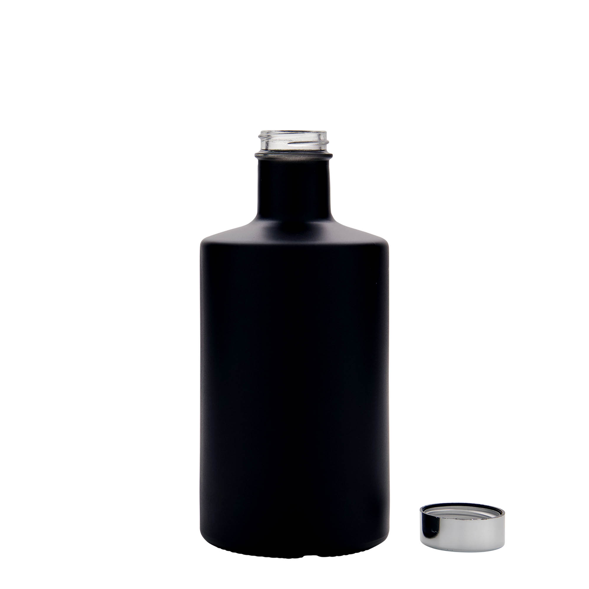 500 ml stikla pudele 'Caroline', melna, atvere: GPI 33 500 ml stikla pudele 'Caroline', melna, atvere: GPI 33