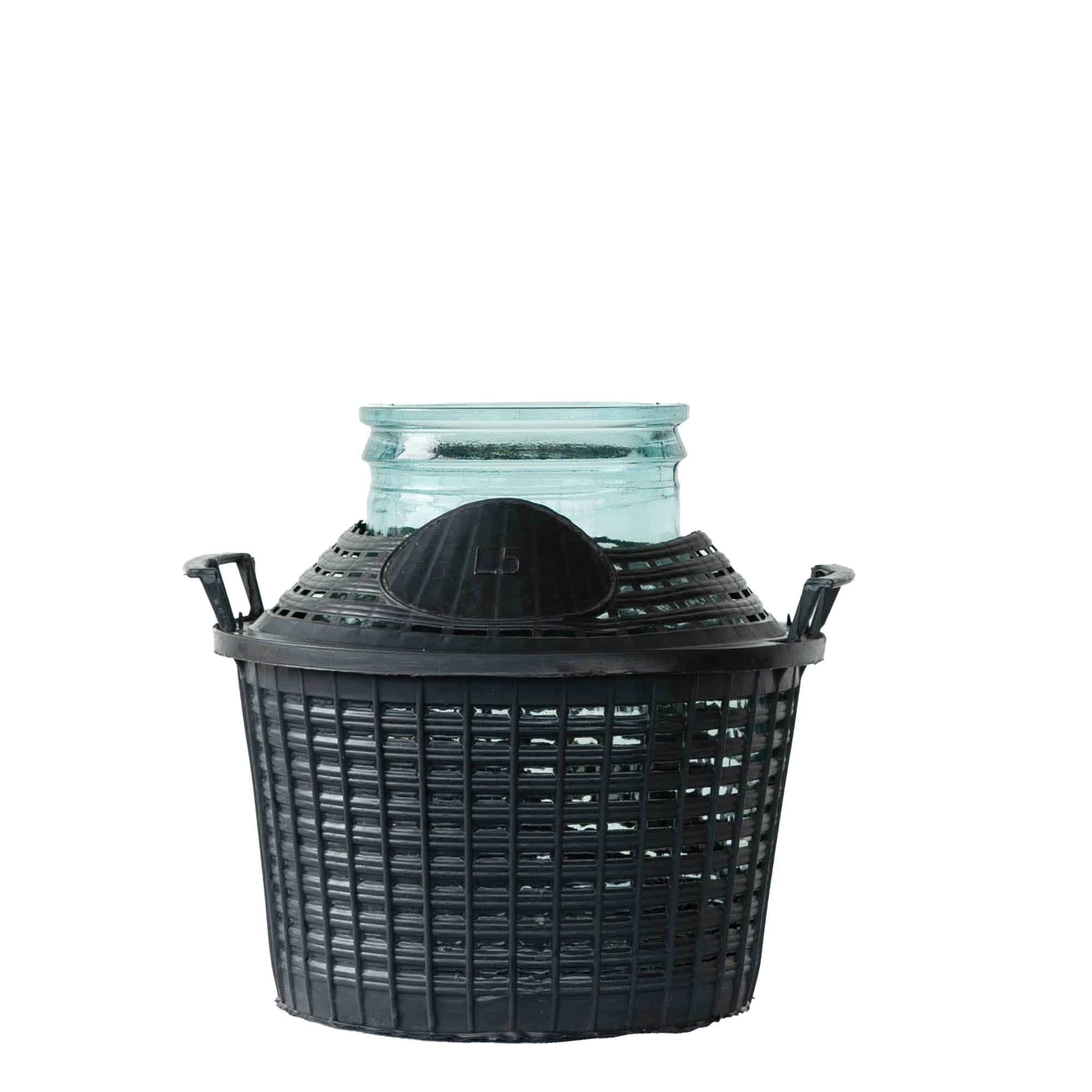 5 l pudele balona formā, paplašināts kakls, stikla, aizdare: uzmaucams vāks 5 l pudele balona formā, paplašināts kakls, stikla, aizdare: uzmaucams vāks