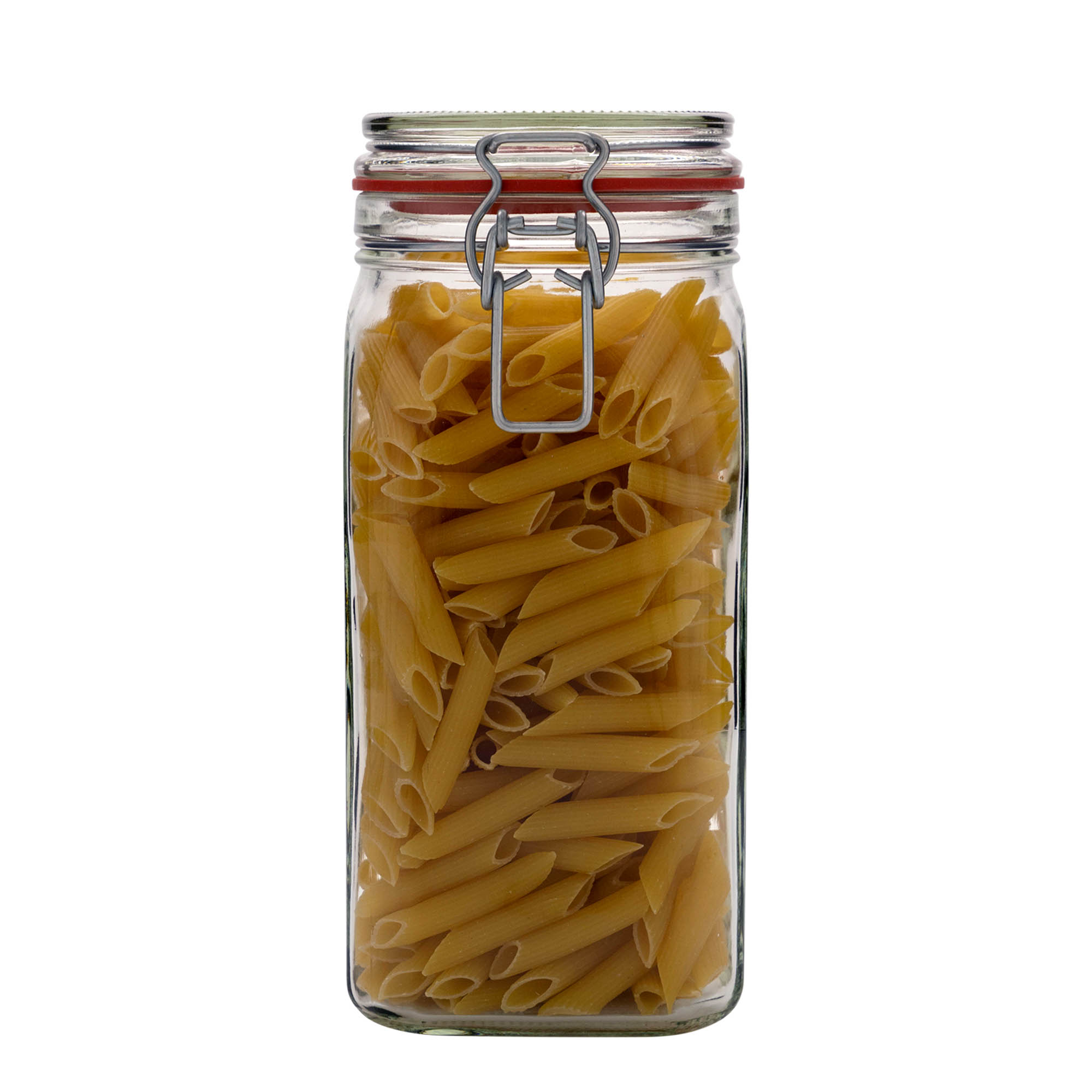 1,540 ml stiklaina burka ar metāla aizdari, kvadrātveida, atvere: metāla aizdare ar stiepli 1,540 ml stiklaina burka ar metāla aizdari, kvadrātveida, atvere: metāla aizdare ar stiepli