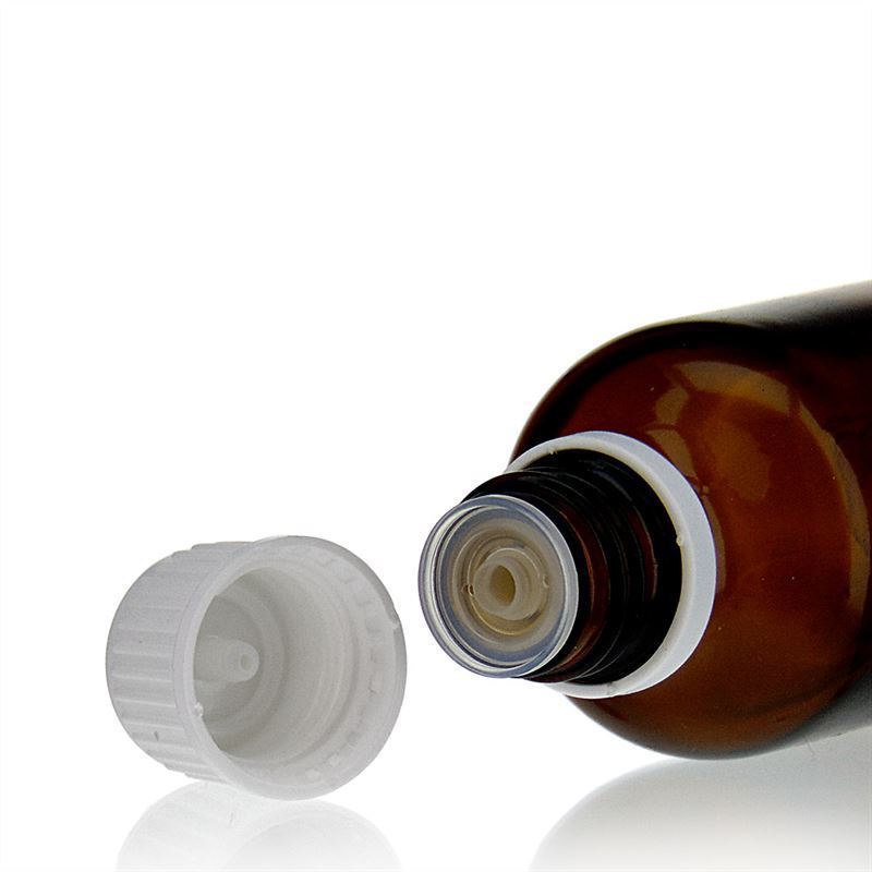 Skrūvējams aizvērējs ar pilinātāja ielikni, PE plastmasa, balts, piemērots atverei: DIN 18 Skrūvējams aizvērējs ar pilinātāja ielikni, PE plastmasa, balts, piemērots atverei: DIN 18