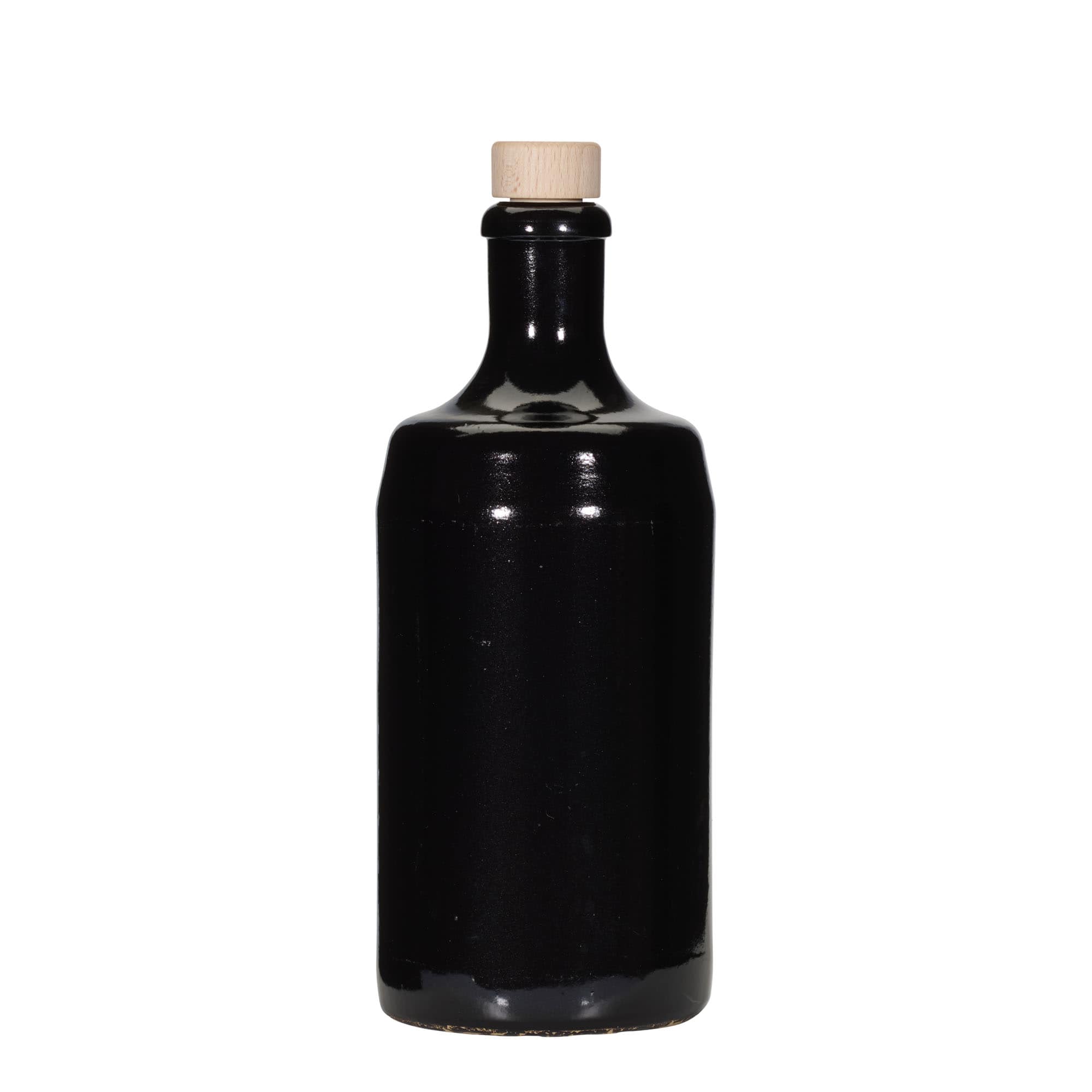 700 ml māla krūze 'Calvados, akmens trauks, melns, atvere: korķis'
