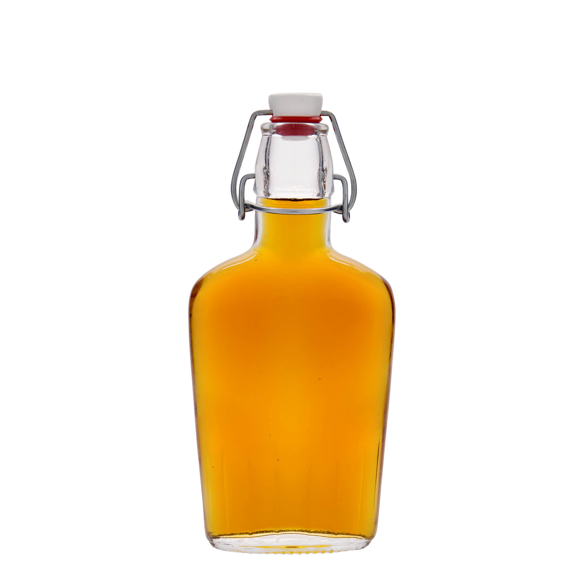 250 ml stikla pudele 'Fiaschetta', ovāla, atvere: skavas aizdare 250 ml stikla pudele 'Fiaschetta', ovāla, atvere: skavas aizdare