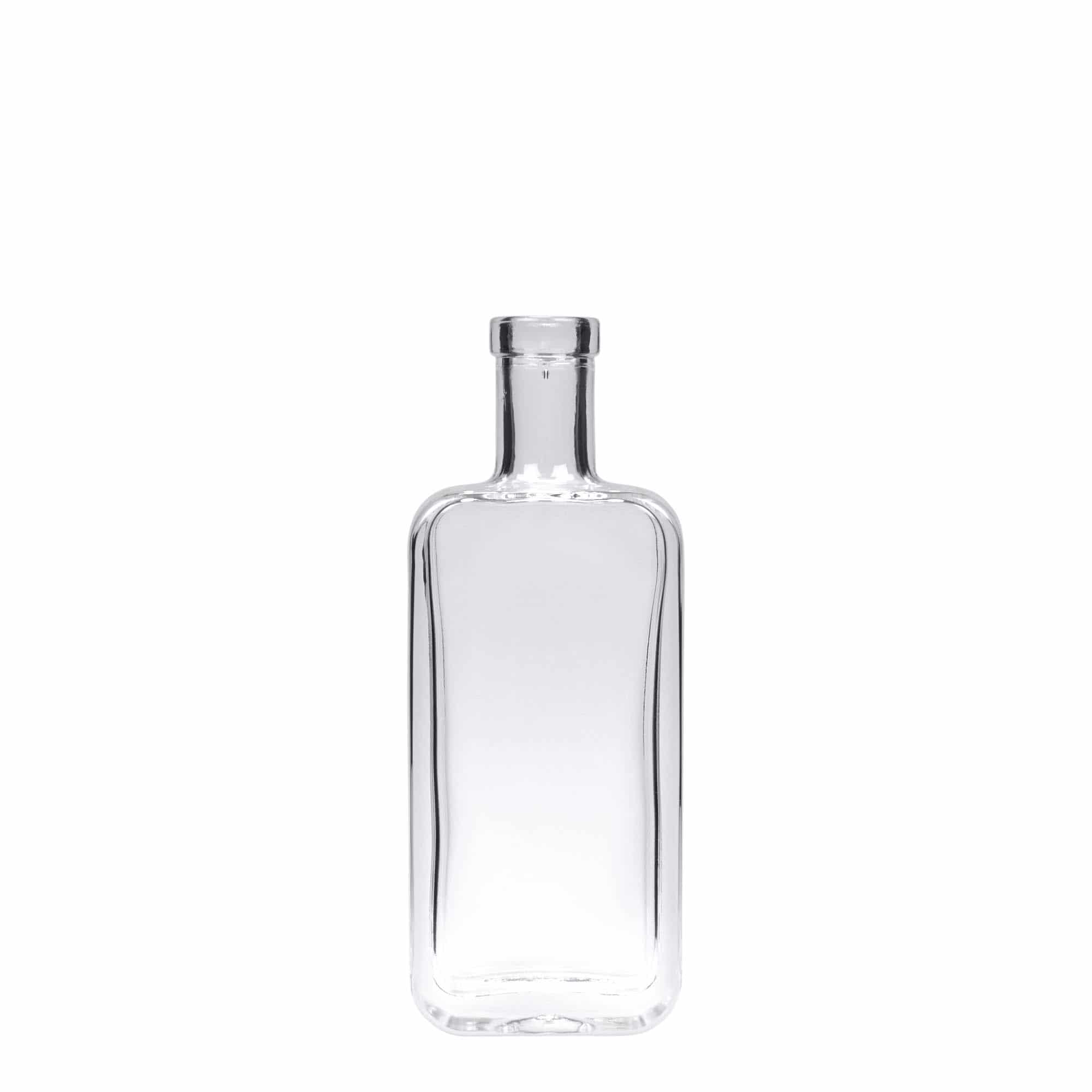 100 ml stikla pudele 'Nice', taisnstūra, aizdare: korķis
