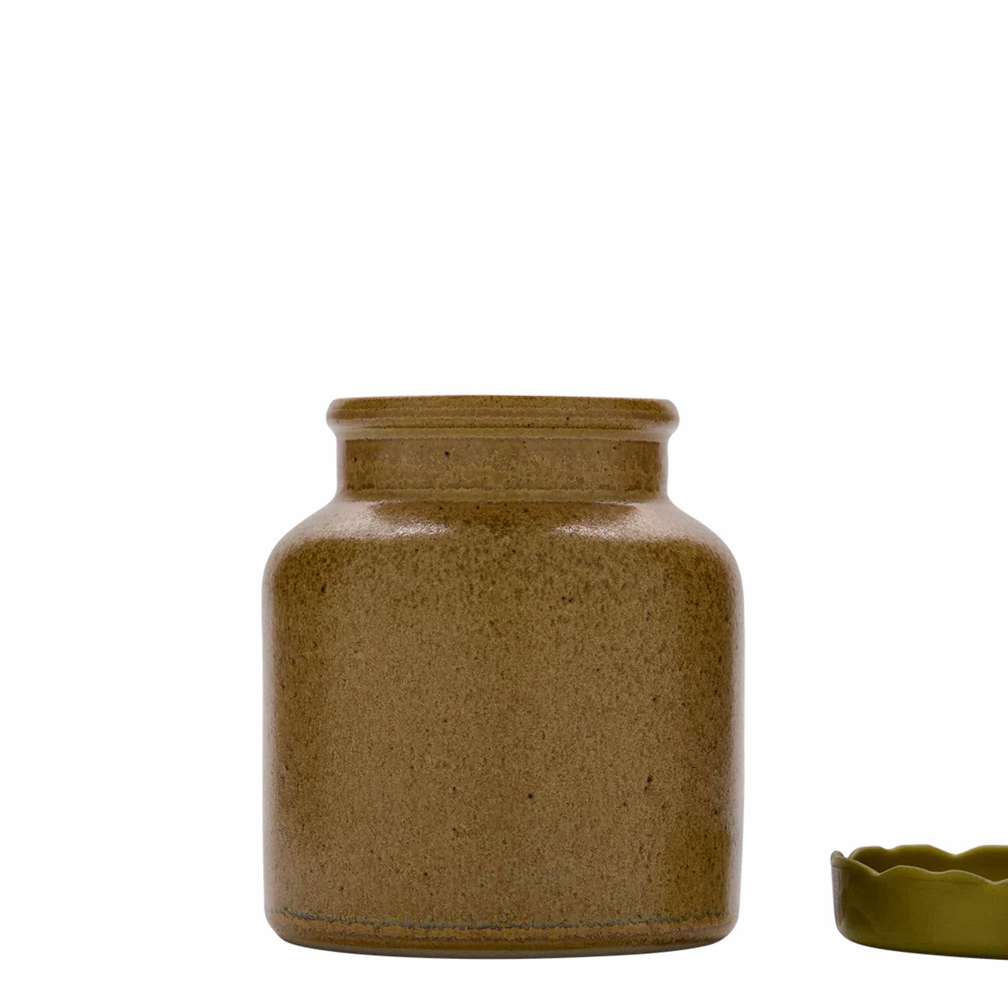 270 ml ķieģeļkeramikas pods, brūns kristāls, atvere: pārklājams vāks