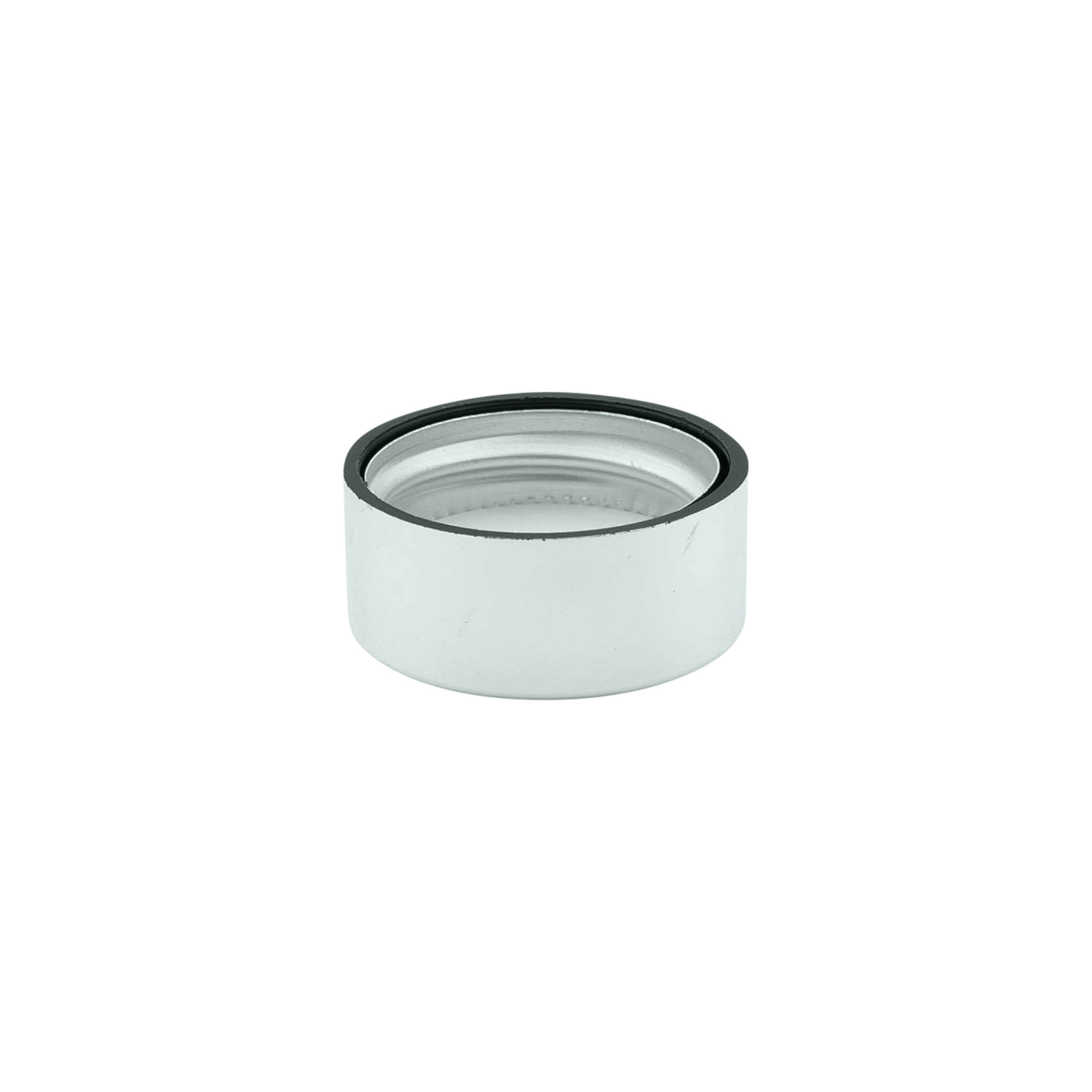 Skrūvējams vāciņš, ABS plastmasa, sudraba krāsā, mutes diametrs: GPI 28/400 Skrūvējams vāciņš, ABS plastmasa, sudraba krāsā, mutes diametrs: GPI 28/400