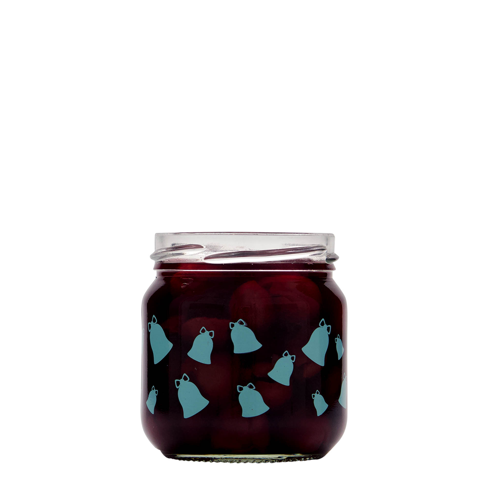 212 ml apaļš stikls, motīvs: zvaniņš, atvere: Twist-Off (TO 66)