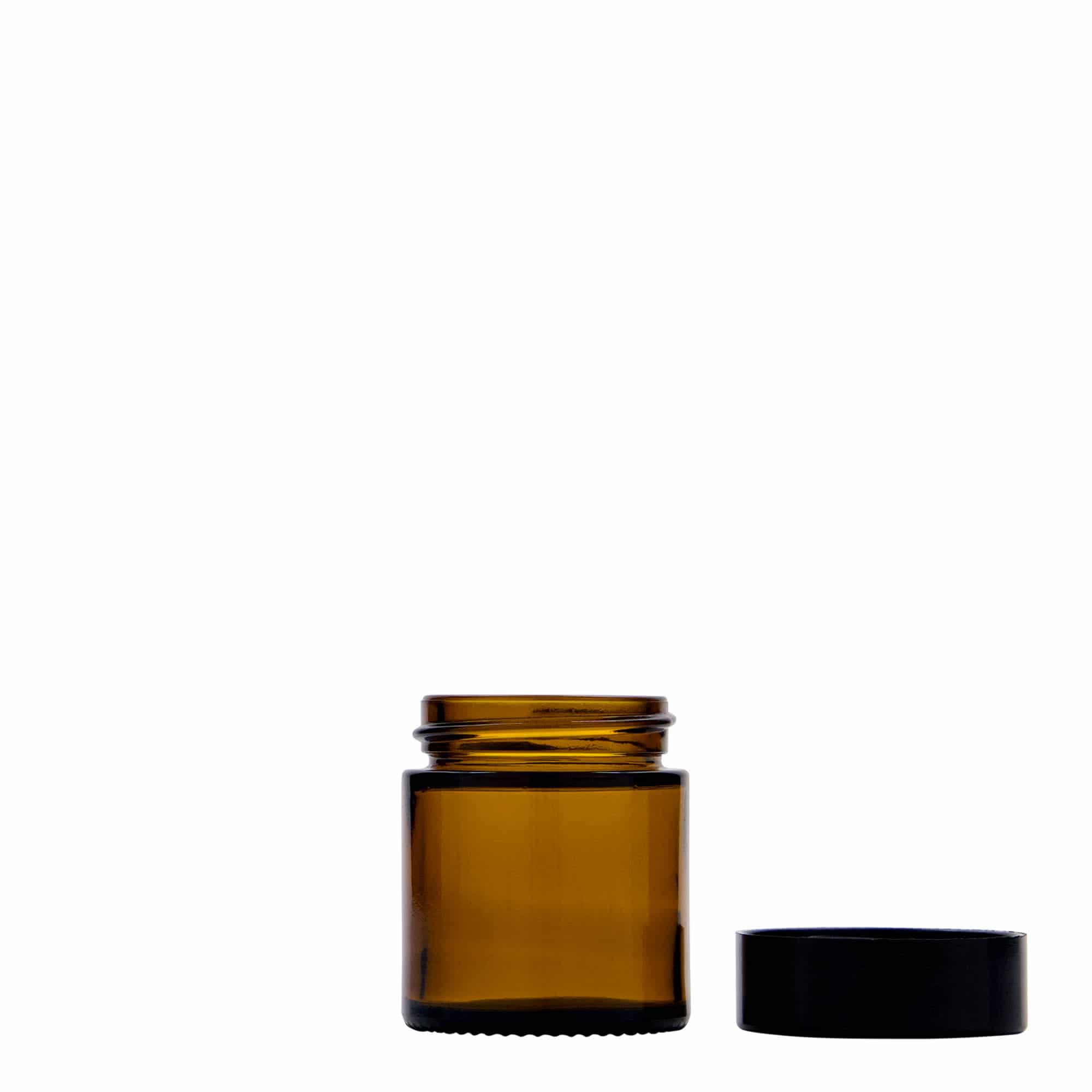 30 ml burciņa 'Brown Line', stikls, brūns, atvere: skrūvējams vāciņš