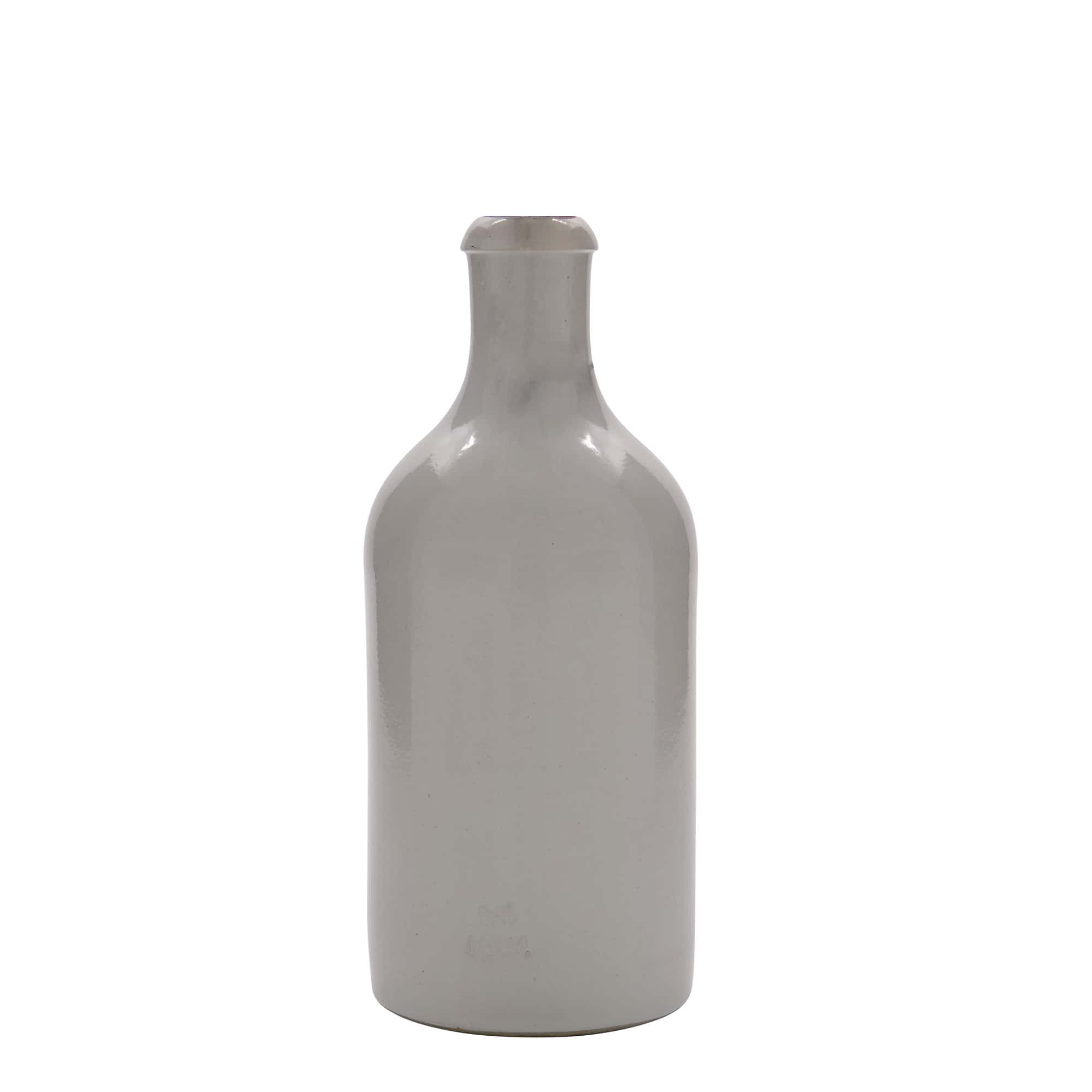 500 ml māla krūka, keramika, balta, aizdare: korķis ar skavu 500 ml māla krūka, keramika, balta, aizdare: korķis ar skavu