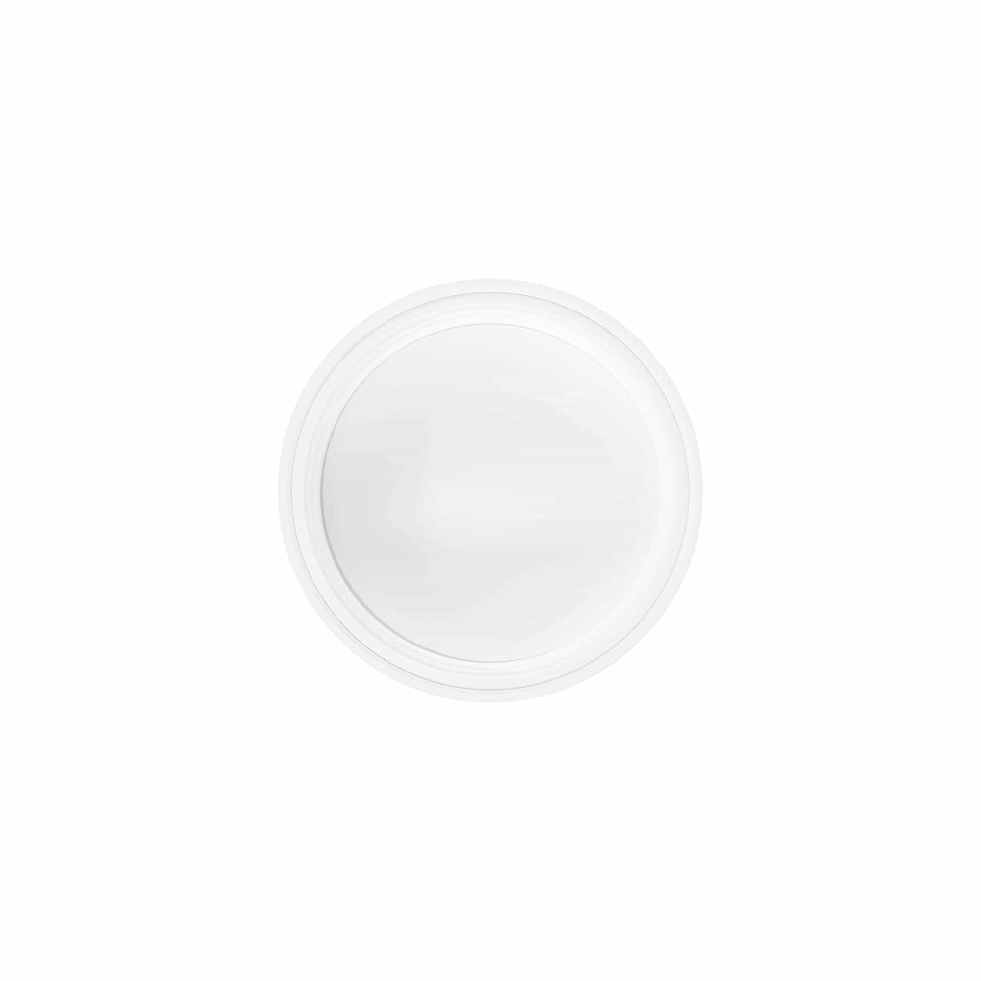 Skrūvējams vāciņš 50 ml, SAN plastmasas, balts