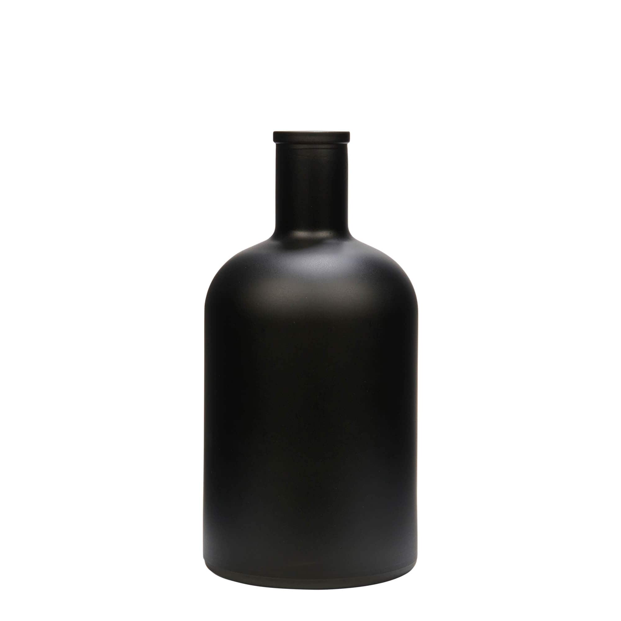 700 ml stikla pudele 'Gerardino', melna, atvere: korķis