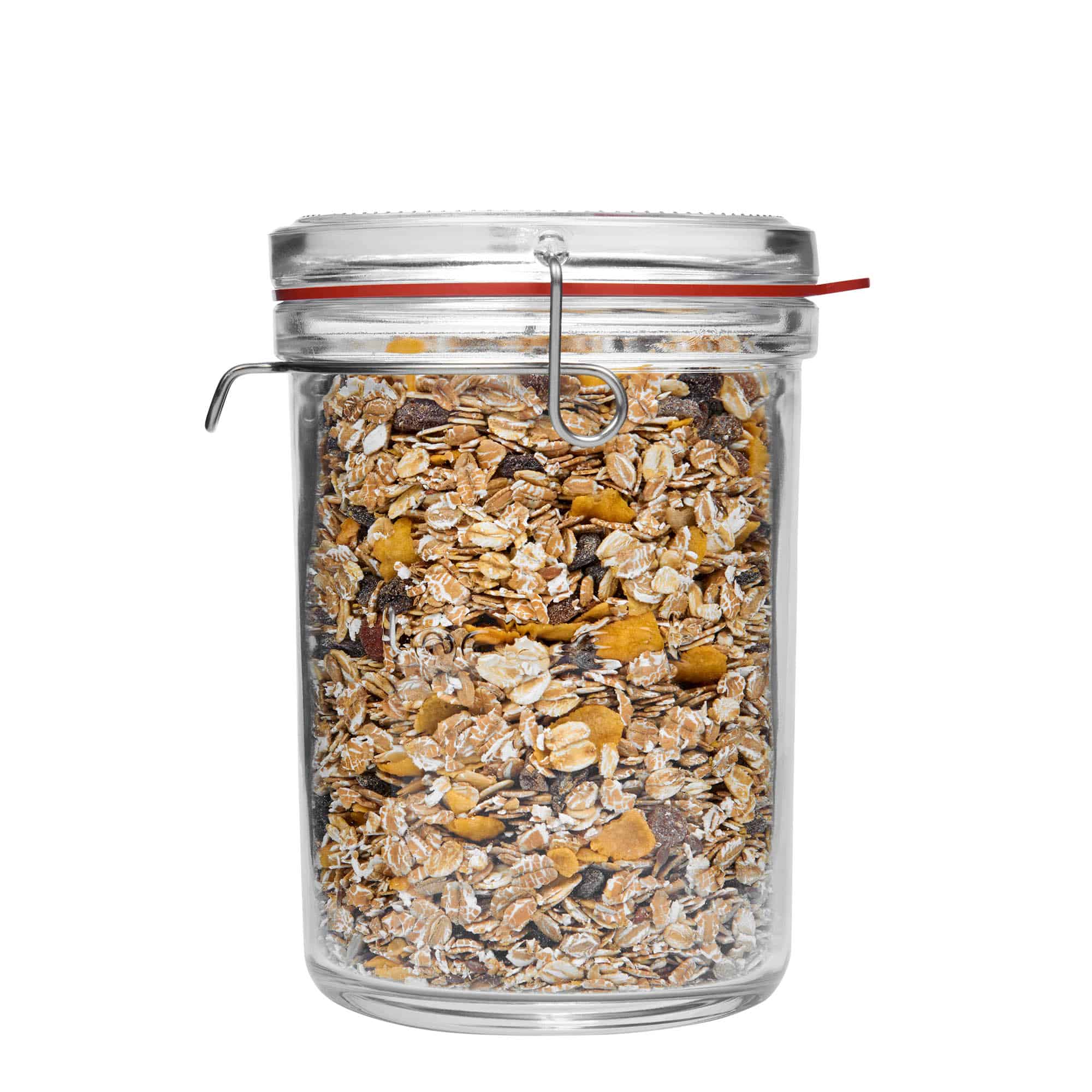 1.000 ml stiklaina burka ar metāla aizdari 'Lock-Eat', atvere: metāla aizdare ar sprādzi