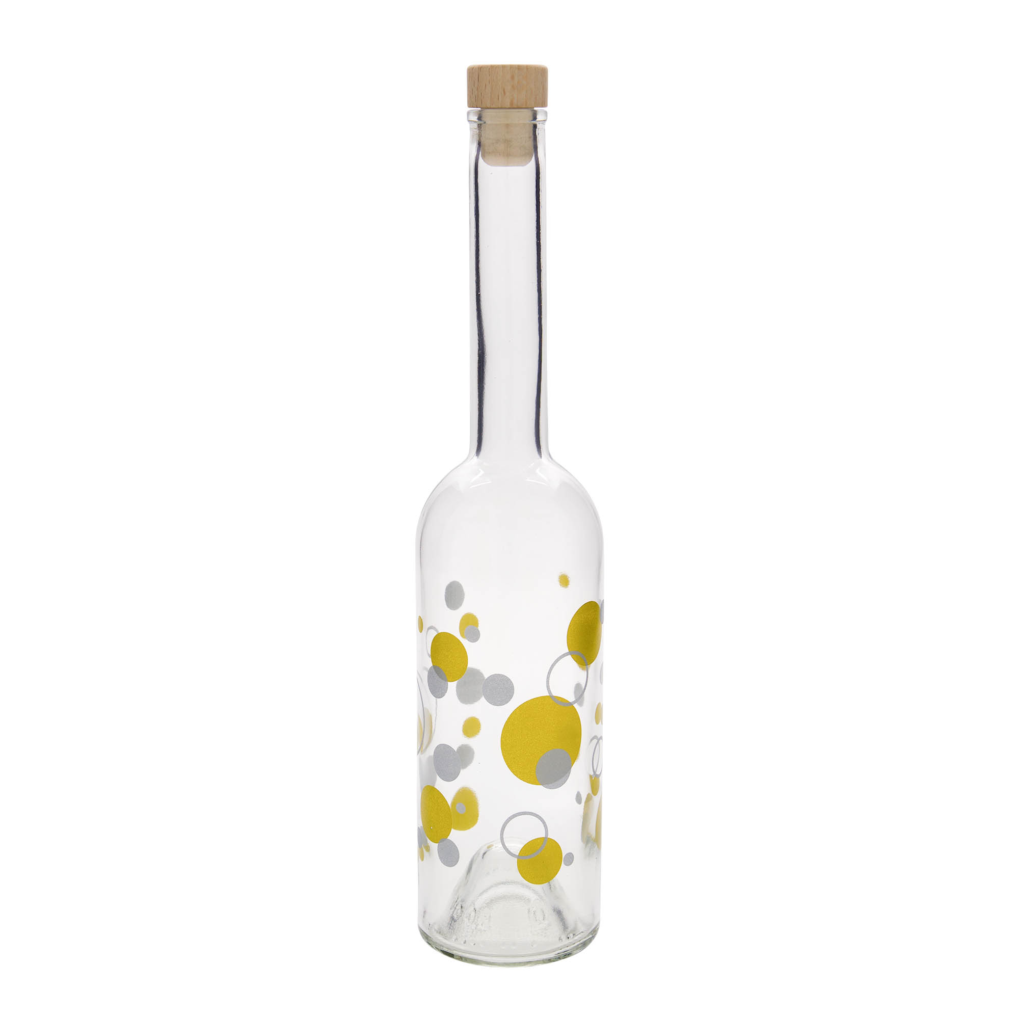 500 ml stikla pudele 'Opera', motīvs: punkti, atvere: korķis 500 ml stikla pudele 'Opera', motīvs: punkti, atvere: korķis