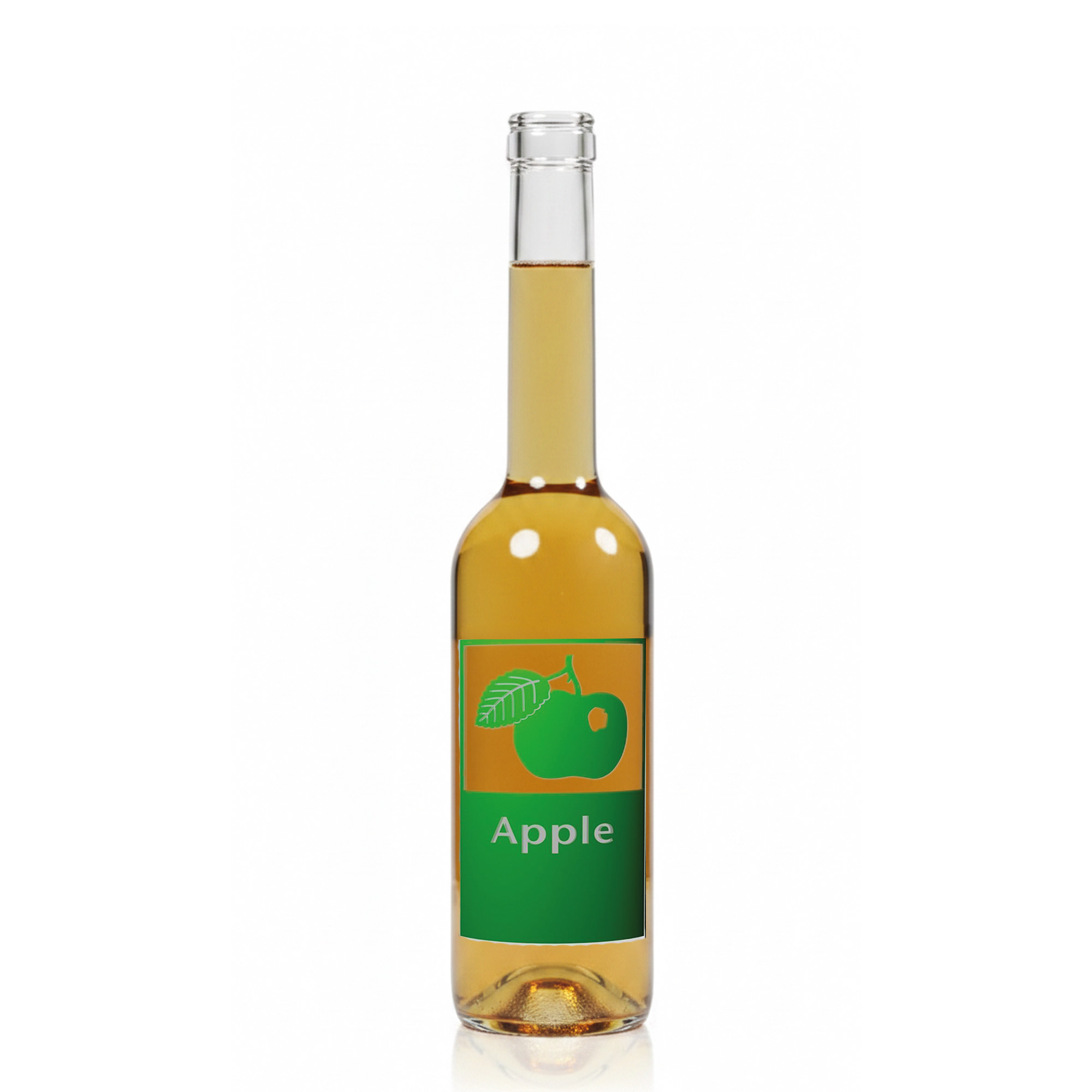 500 ml stikla pudele 'Opera', motīvs: ābols, atvere: korķis
