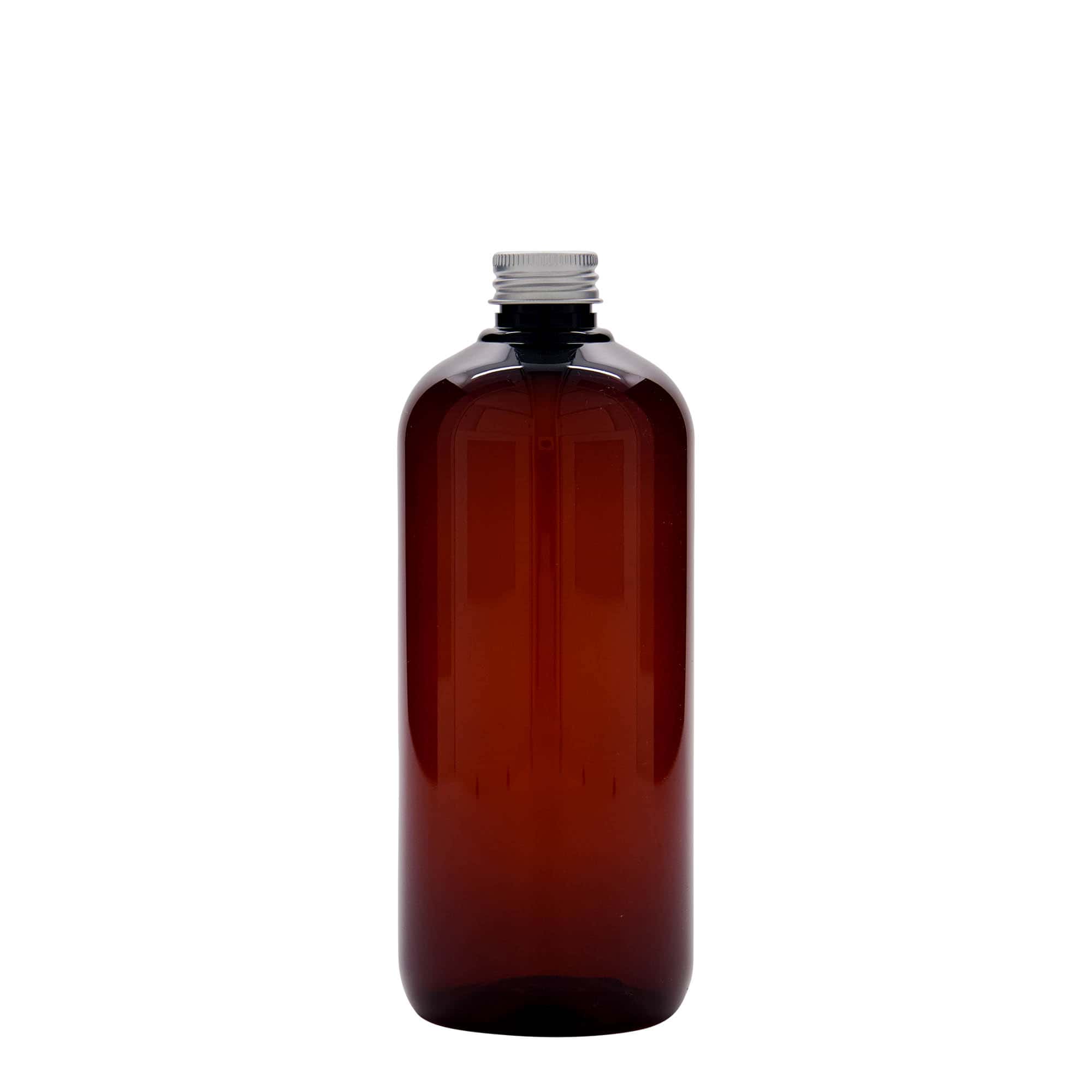 500 ml pārstrādāta plastmasas pudele 'Victor's Best', PCR, brūna, atvere: 24/410