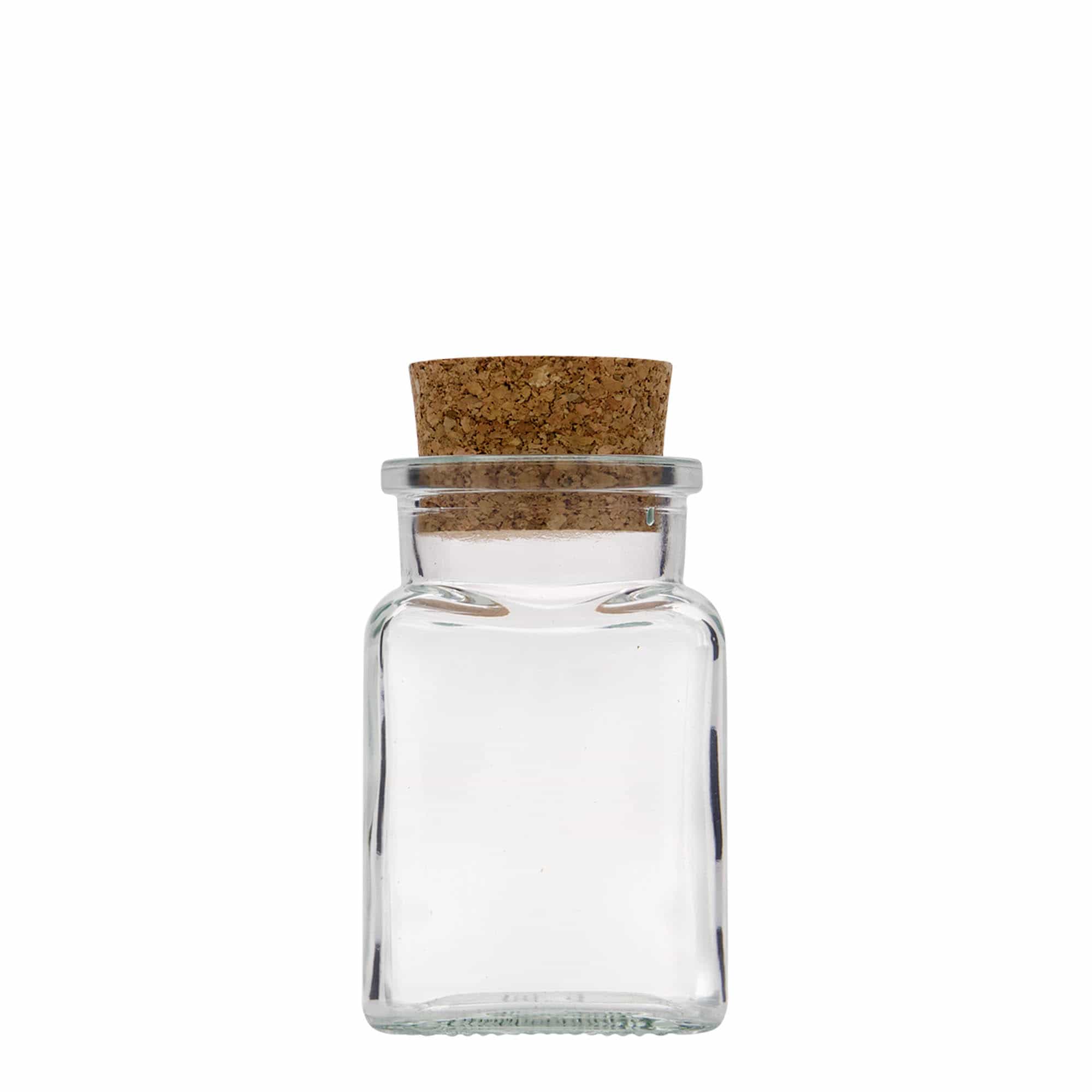 150 ml korķa stikls, kvadrātveida, atvere: korķis