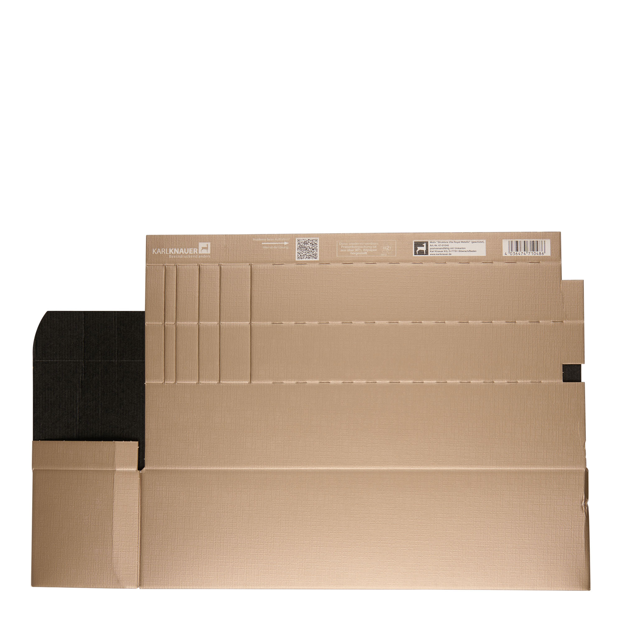 Dāvanu kaste 'Metallic', taisnstūrveida, kartons, šampanietis