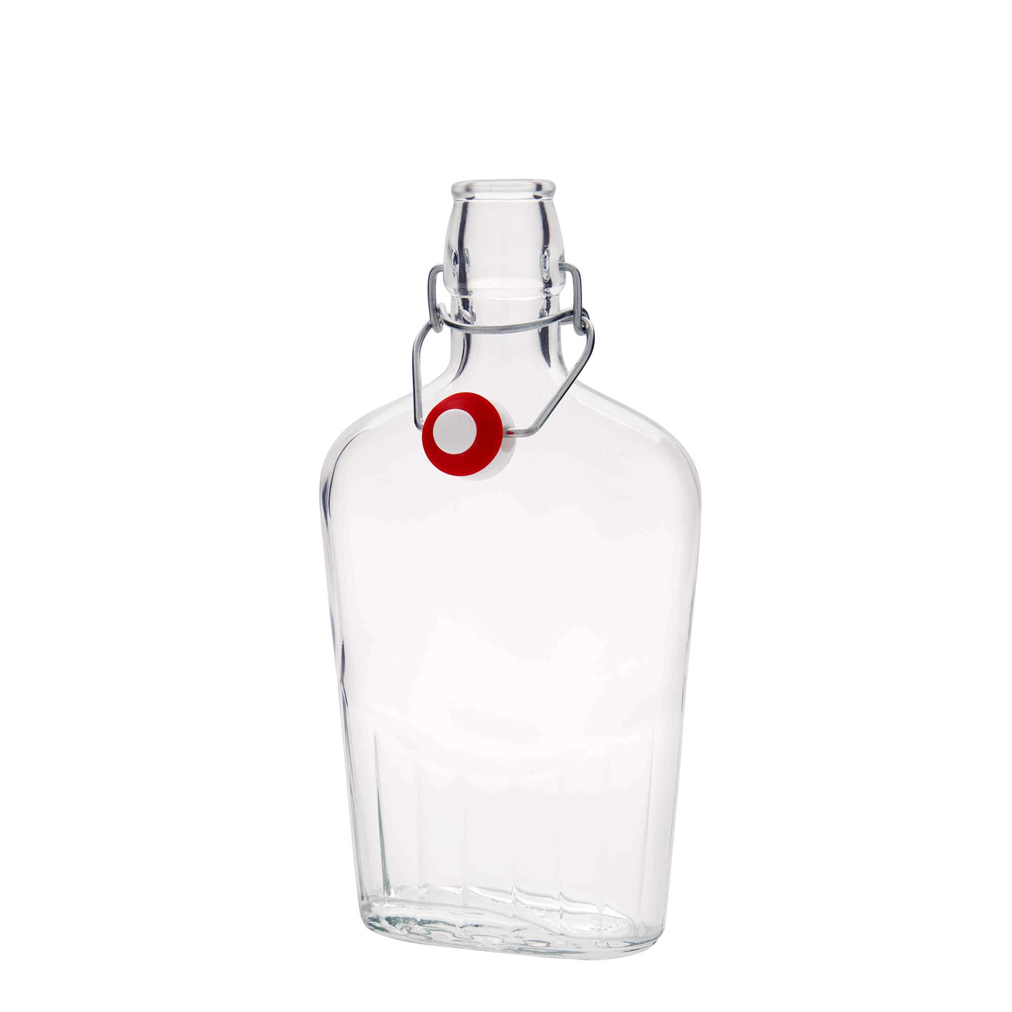 500 ml stikla pudele 'Fiaschetta', ovāla, atvere: aizbīdņa aizdare 500 ml stikla pudele 'Fiaschetta', ovāla, atvere: aizbīdņa aizdare