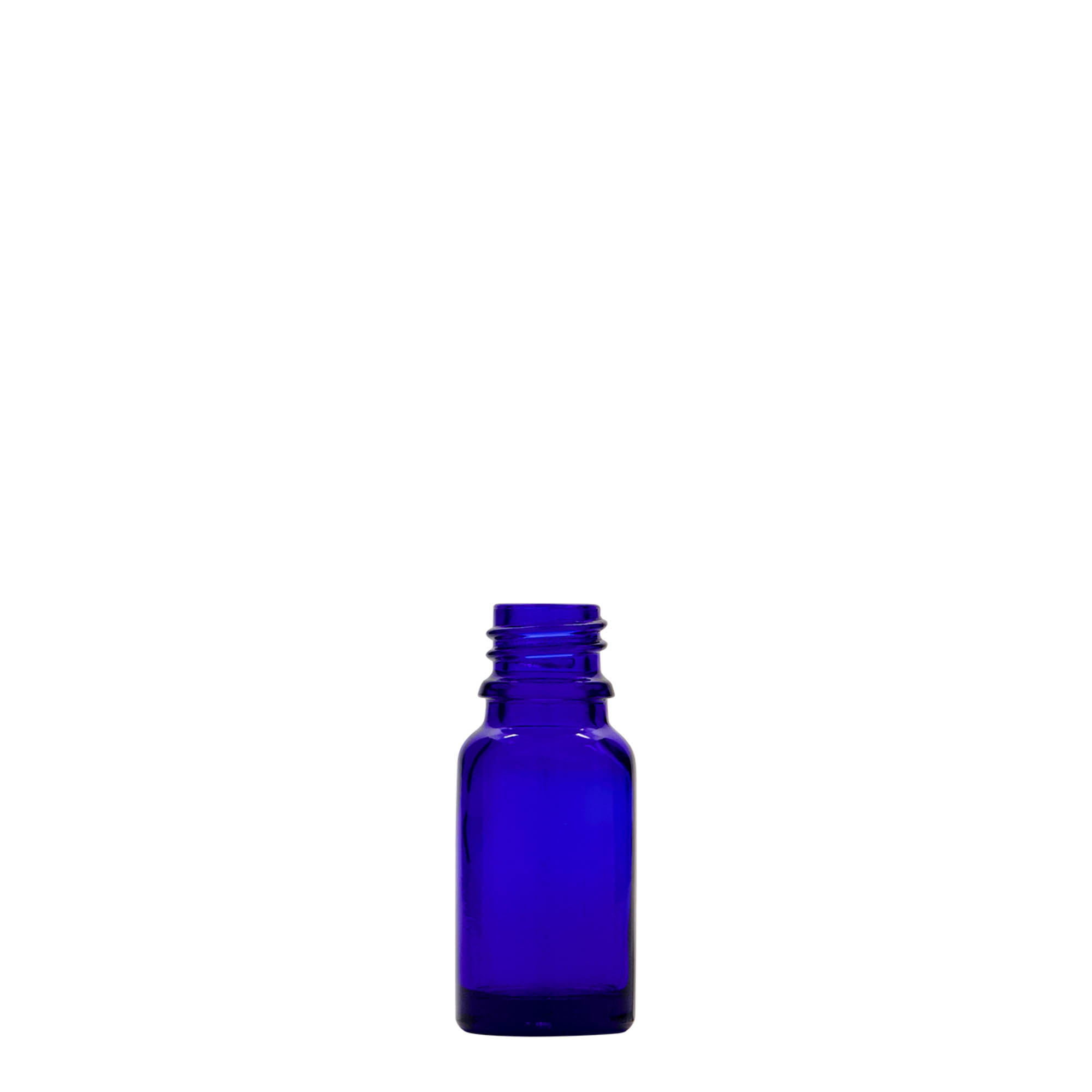 10 ml medicīnas pudelīte, stikls, karaliski zils, atvere: DIN 18 10 ml medicīnas pudelīte, stikls, karaliski zils, atvere: DIN 18