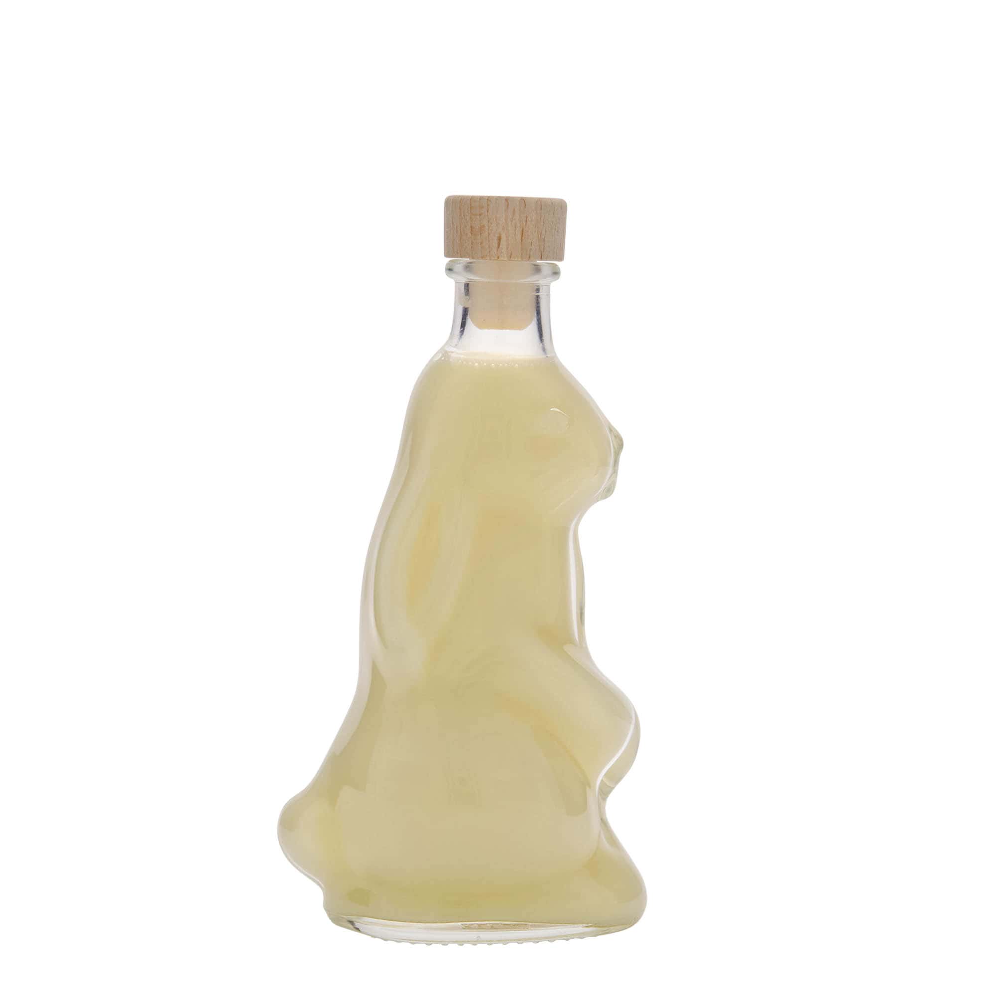 200 ml stikla pudele 'Zaķis', atvere: korķis
