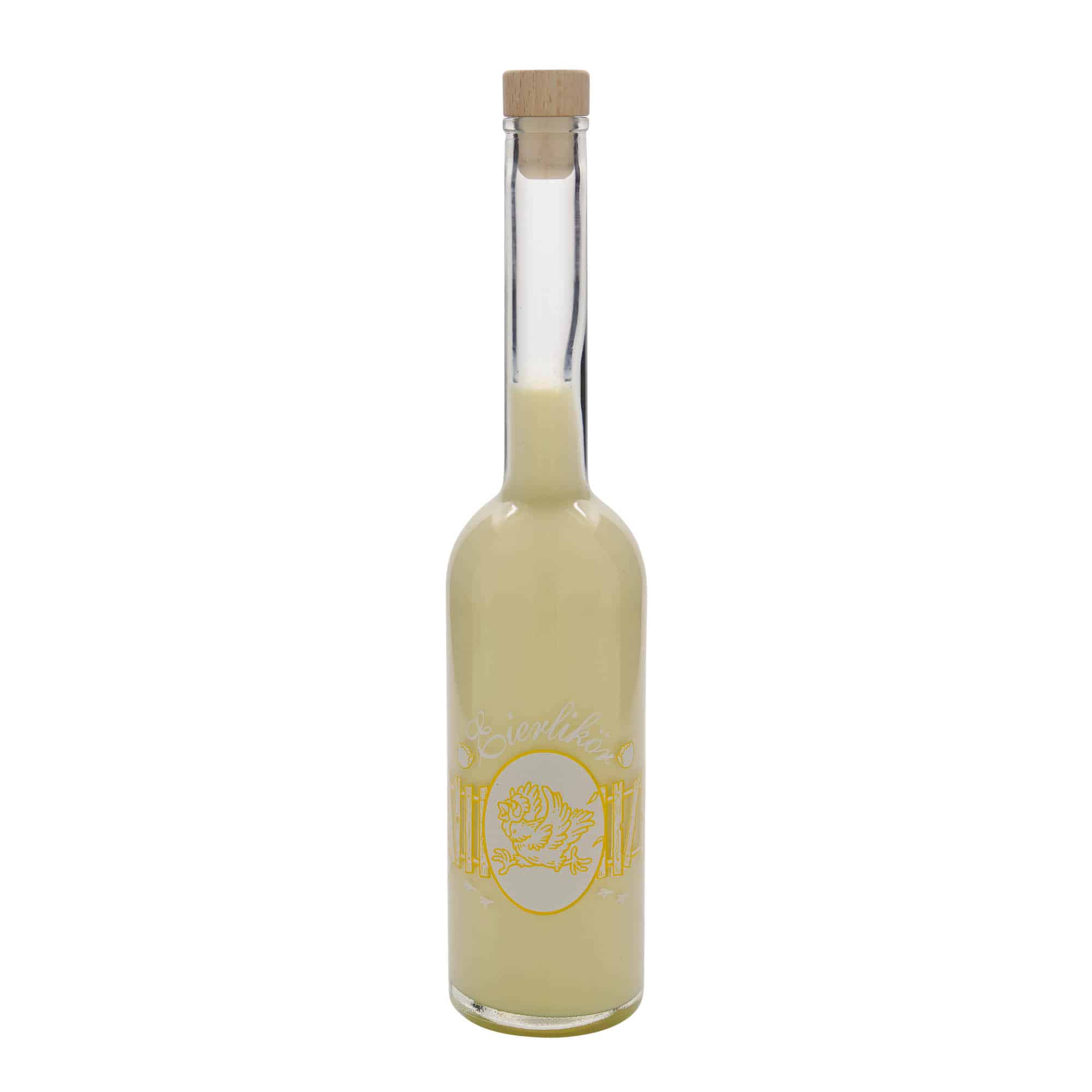 500 ml stikla pudele 'Opera', motīvs: olu liķieris, aizdare: korķis
