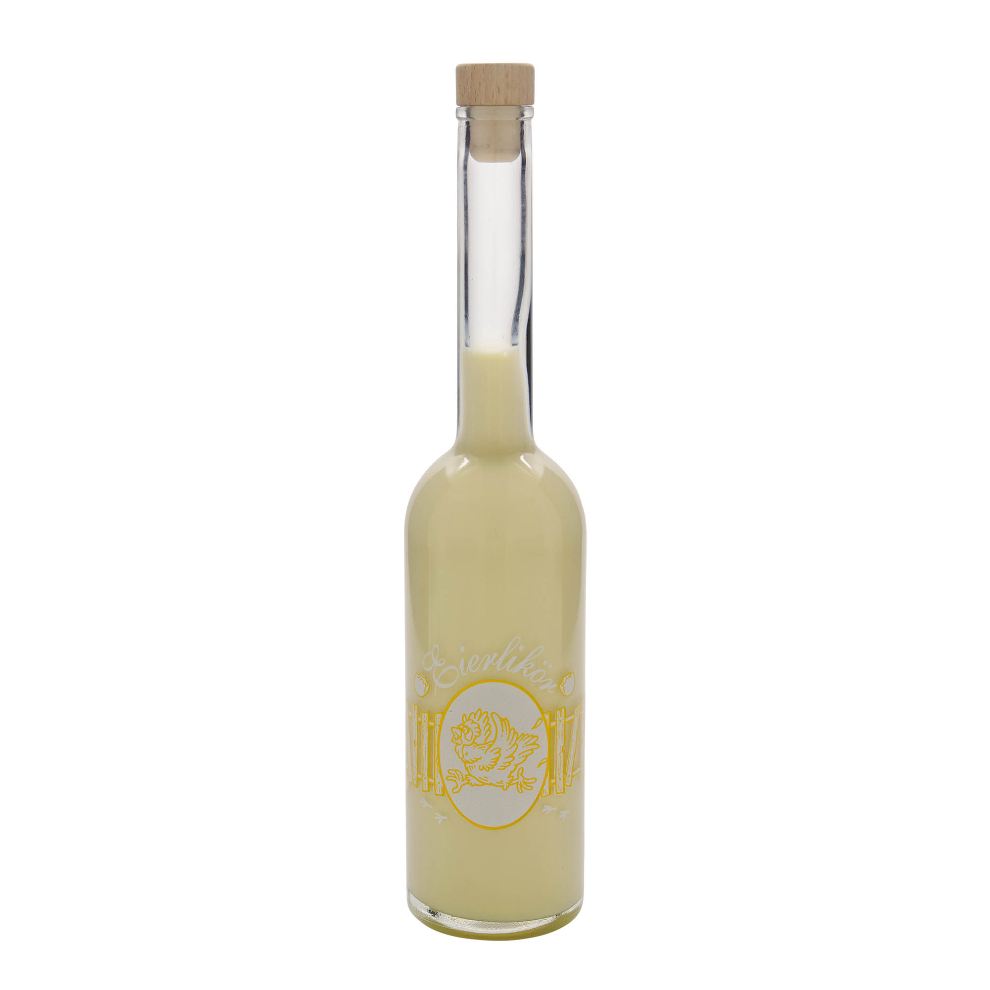500 ml stikla pudele 'Opera', motīvs: olu liķieris, atvere: korķis 500 ml stikla pudele 'Opera', motīvs: olu liķieris, atvere: korķis