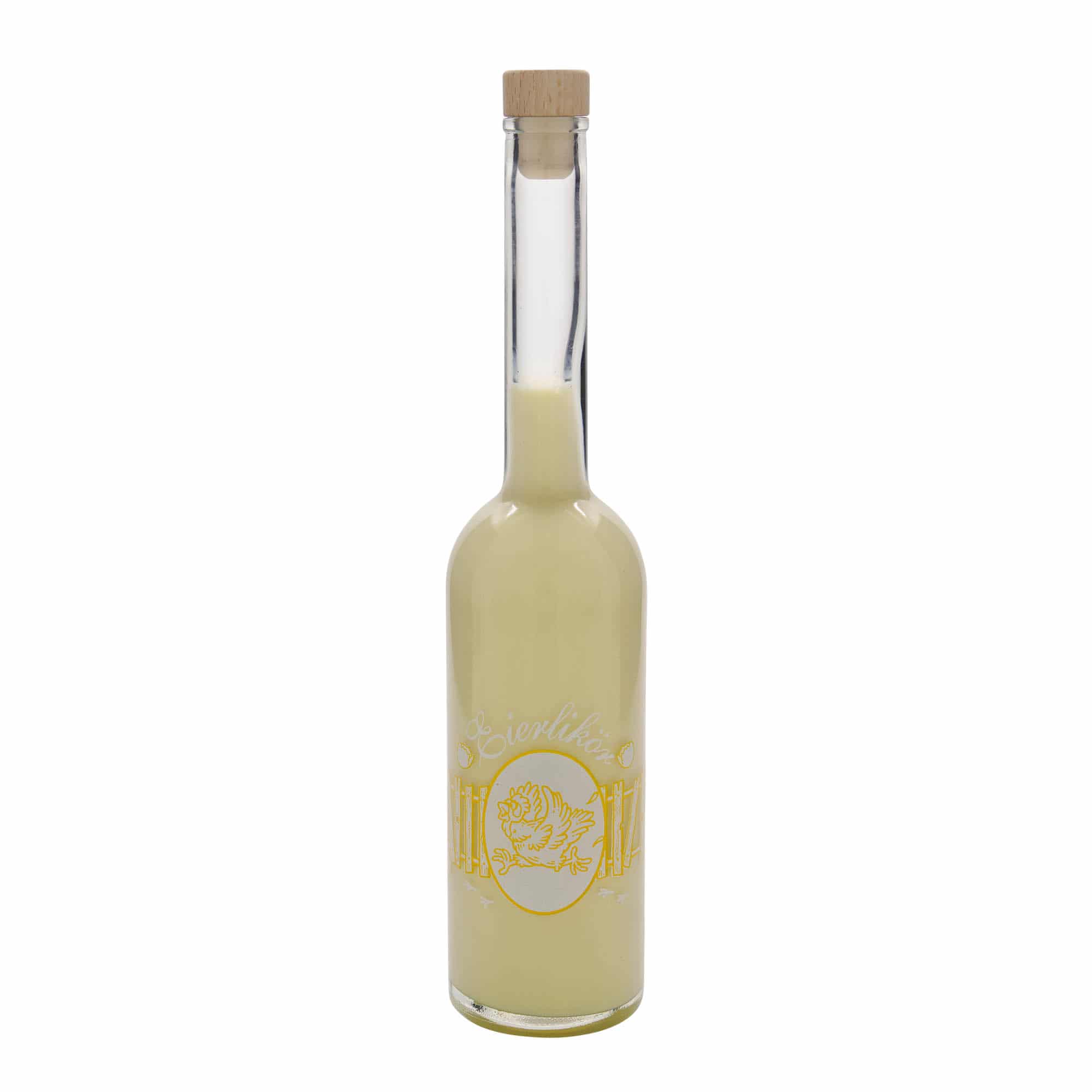 500 ml stikla pudele 'Opera', motīvs: olu liķieris, atvere: korķis