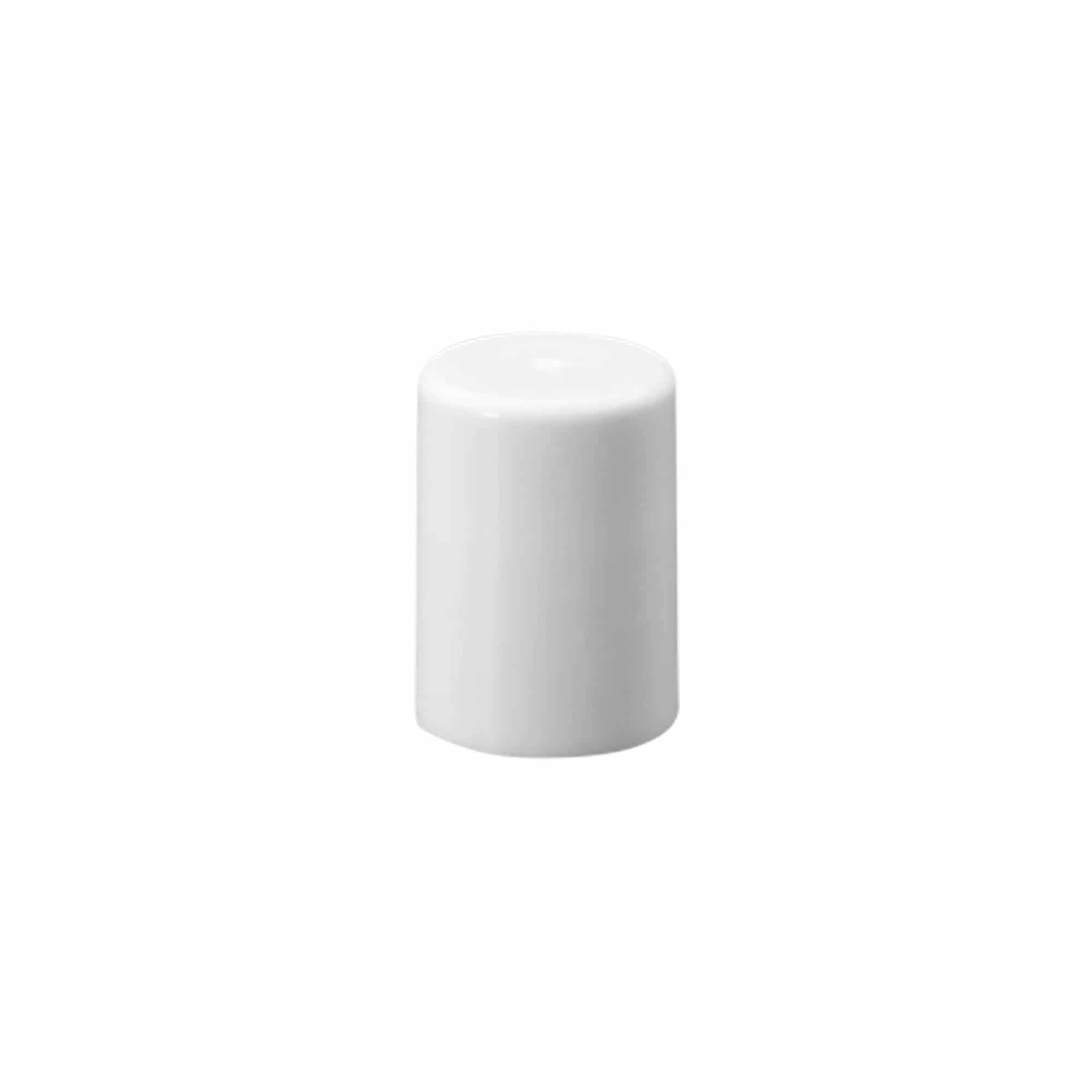 Vāciņš 10 ml pudelītei ar rullīti, PP plastmasas, balts, aizdarei: skrūvējams vāciņš Vāciņš 10 ml pudelītei ar rullīti, PP plastmasas, balts, aizdarei: skrūvējams vāciņš