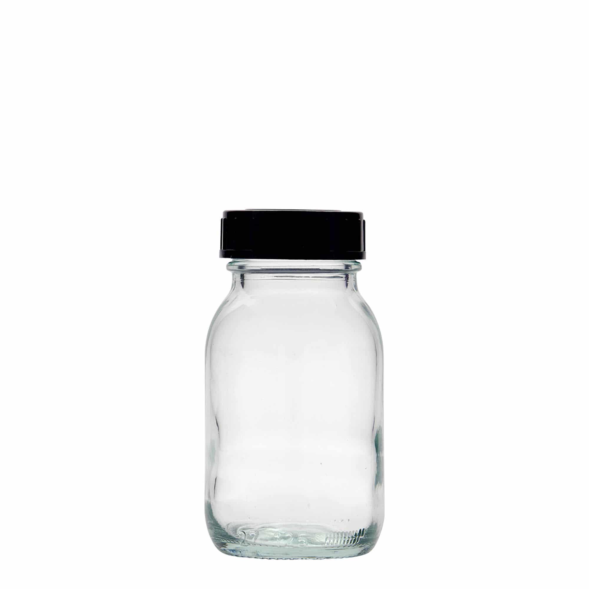 125 ml plata kakla stikla trauks, atvere: DIN 40