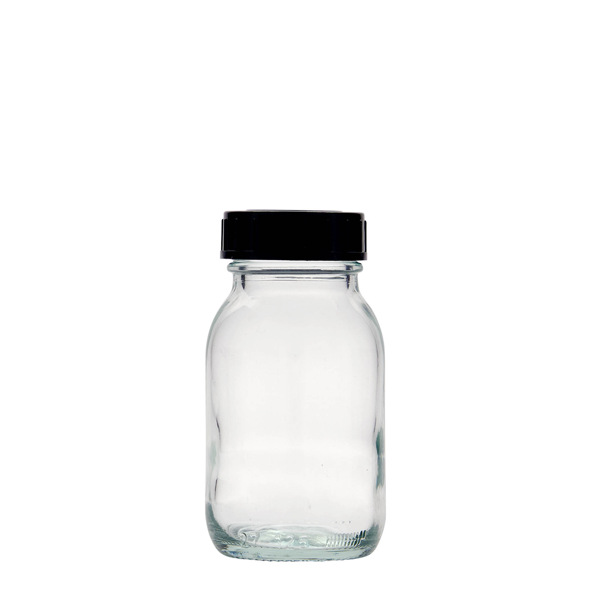 125 ml plata kakla stikla trauks, atvere: DIN 40
