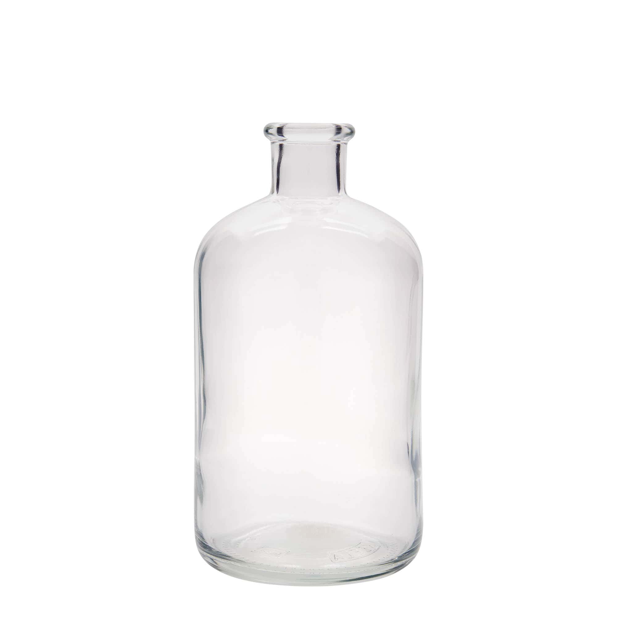 1000 ml stikla pudele, farmācijas, aizdare: korķis 1000 ml stikla pudele, farmācijas, aizdare: korķis