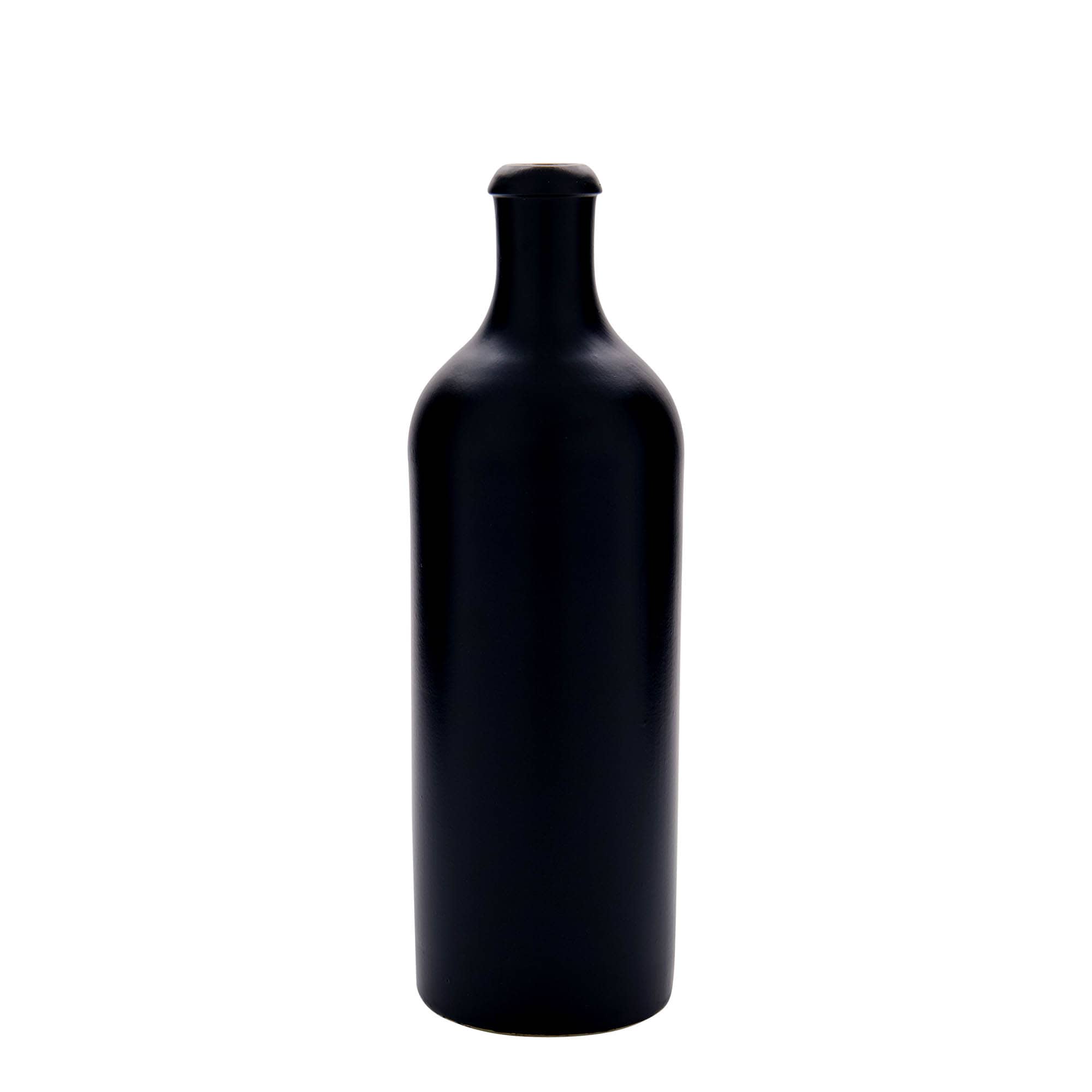 750 ml māla krūze, keramikas, melna, atvere: korķis