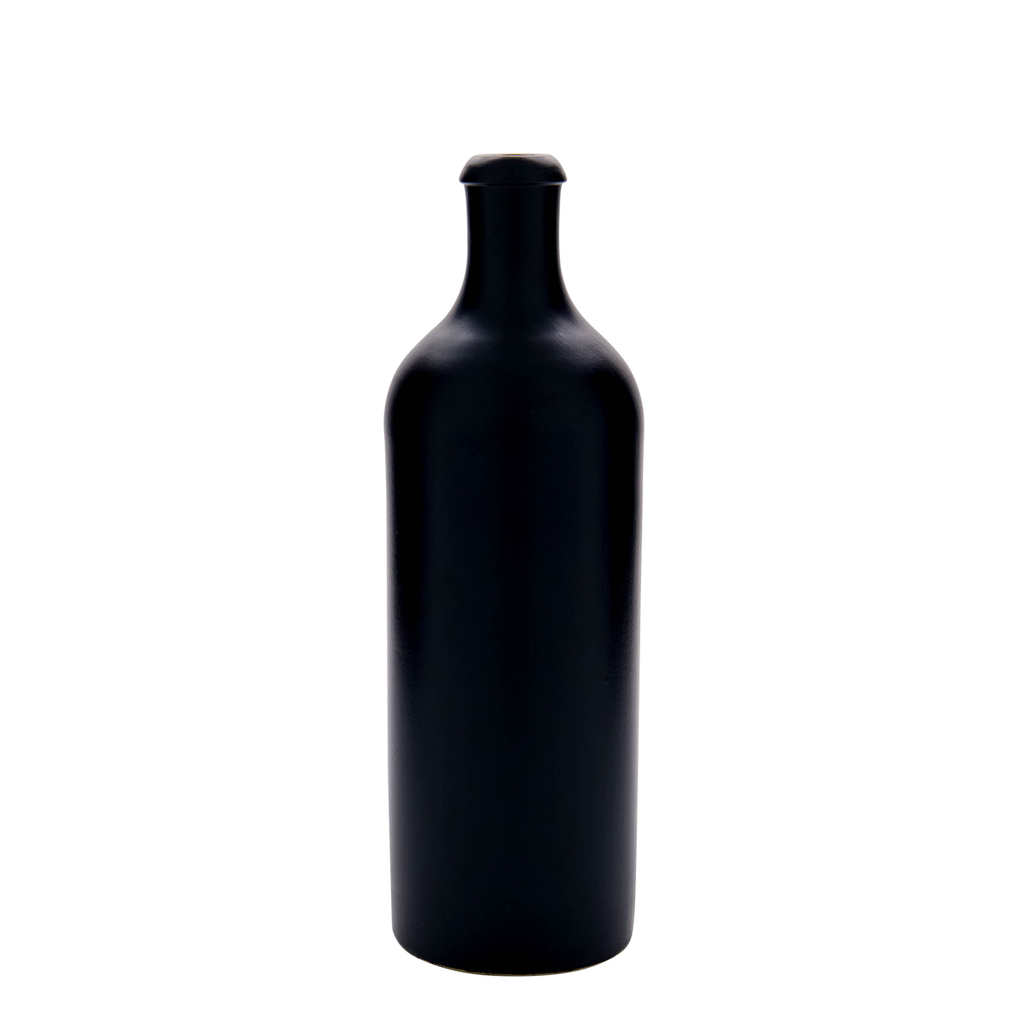 750 ml māla krūze, keramikas, melna, atvere: korķis