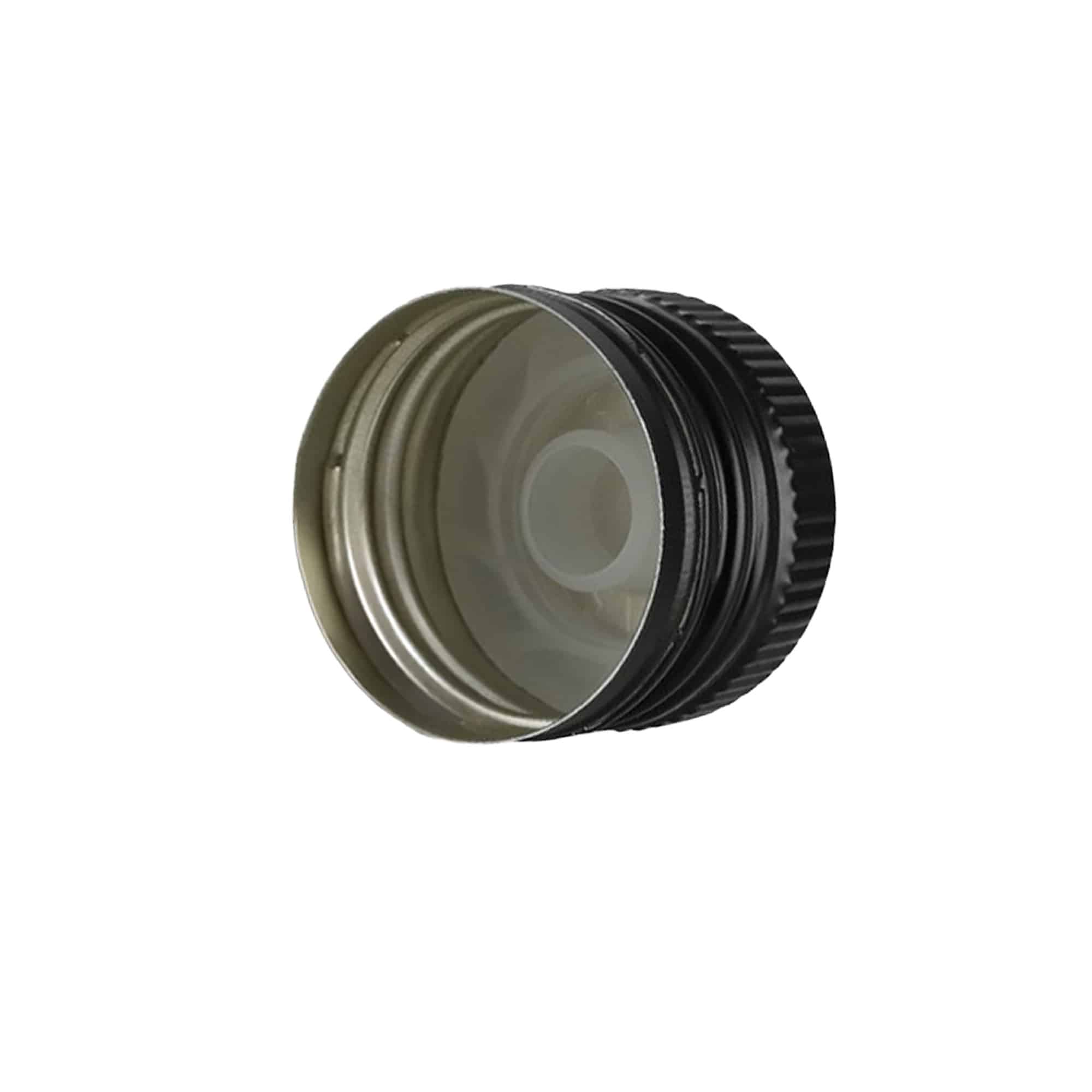 Vītņu aizbāznis ar ielejas ieliktni, metāls-plastmasa, melns, priekš atveres: PP 31,5