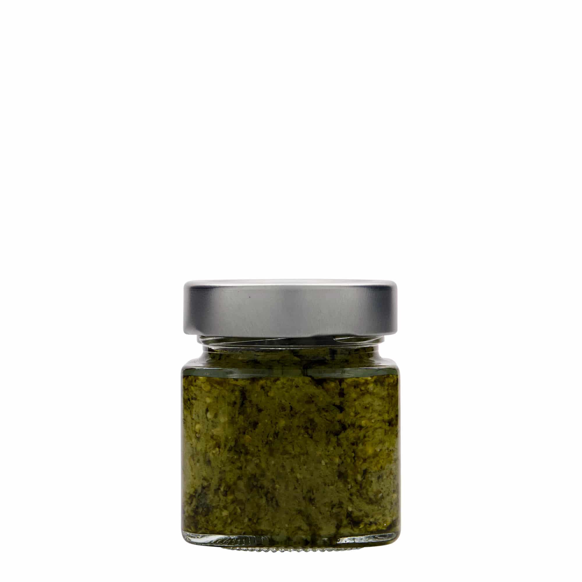 156 ml kvadrātveida stikla burka 'Funny', atvere: Deep-Twist-Off (DTO 58)