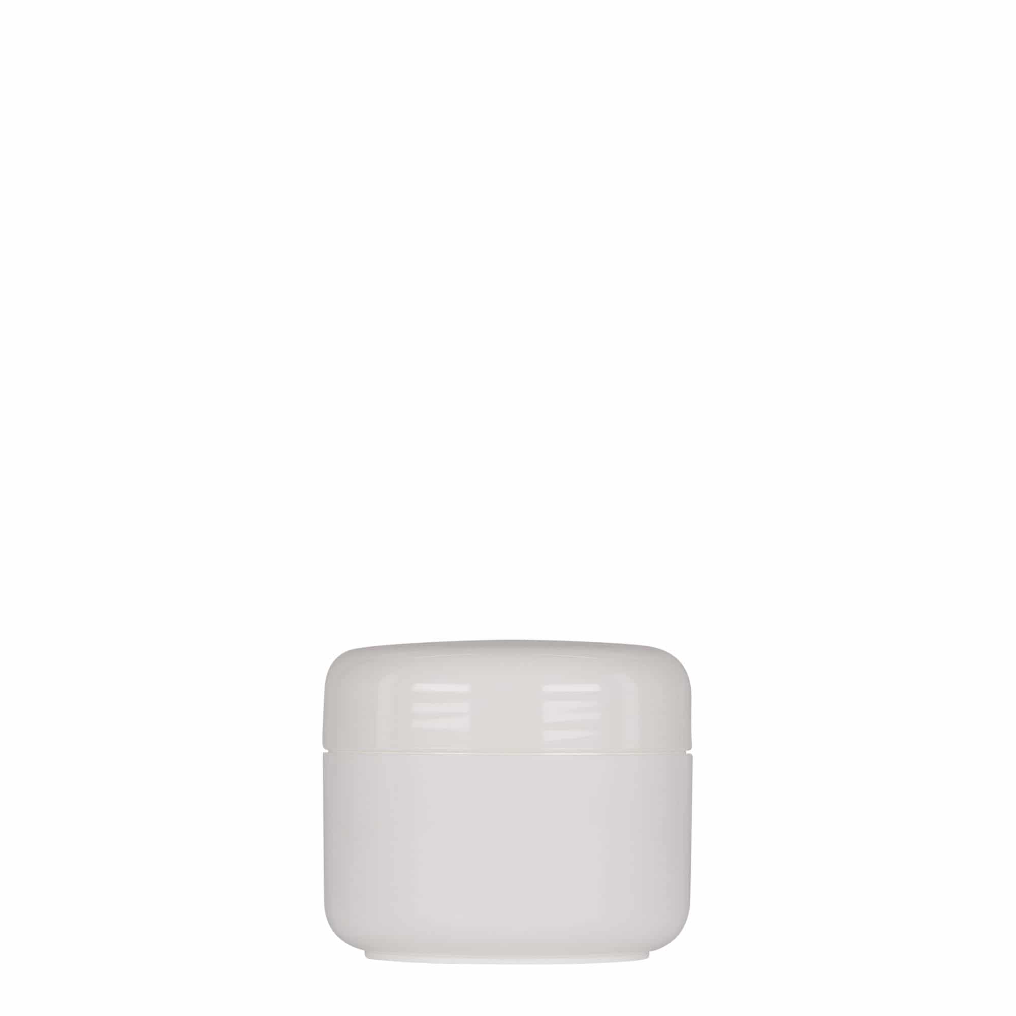 50 ml plastmasas trauks 'Bianca', PP, balts, atvere: skrūvējams vāciņš