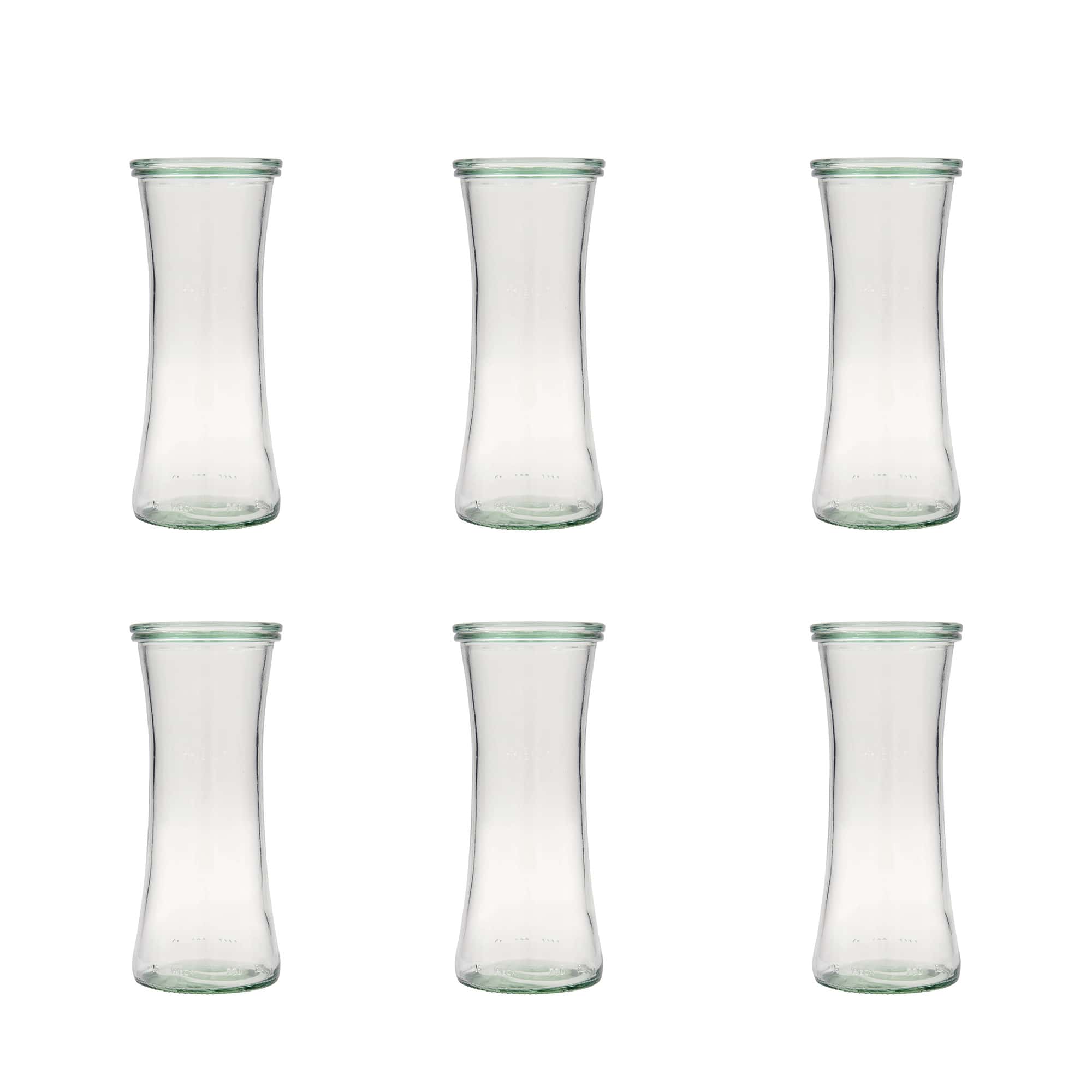 6x 730 ml WECK-gurmetburka ar stikla vāciņu RR 80
